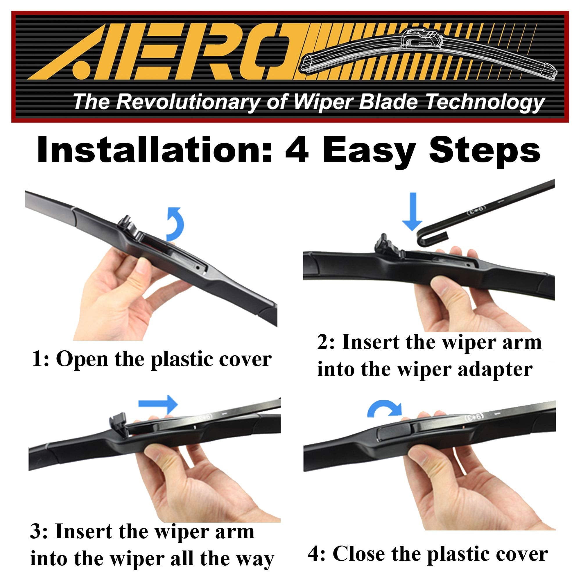 Aero Hybrid 22'' + 21'' Premium Quality All-Season Windshield Wiper Blades (Set Of 2)
