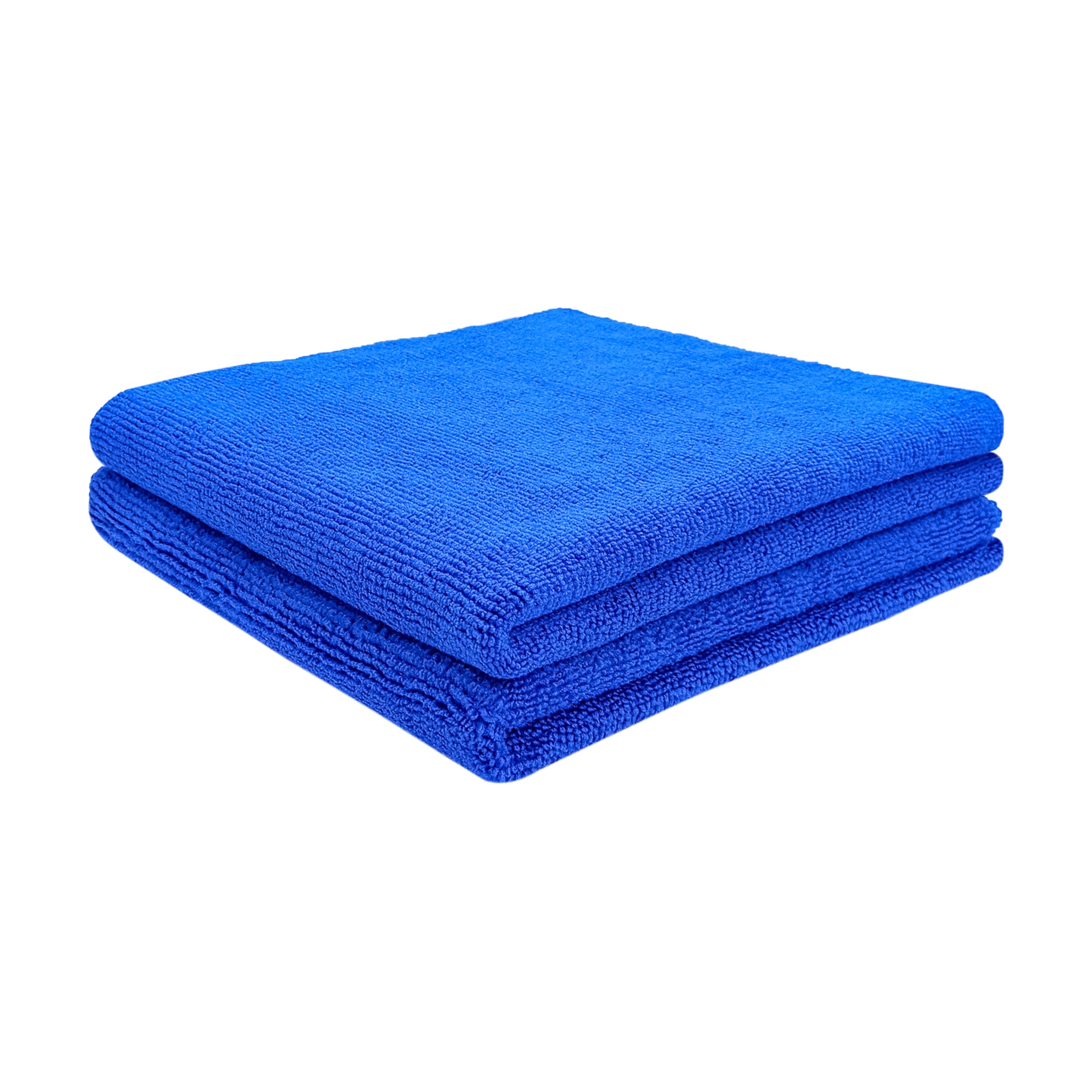 SOFTSPUN Microfiber Cloth 2pcs 40x40cms 340 GSM Blue! Thick Lint & StreakFree Multipurpose Cloths  Automotive Microfibre Towel