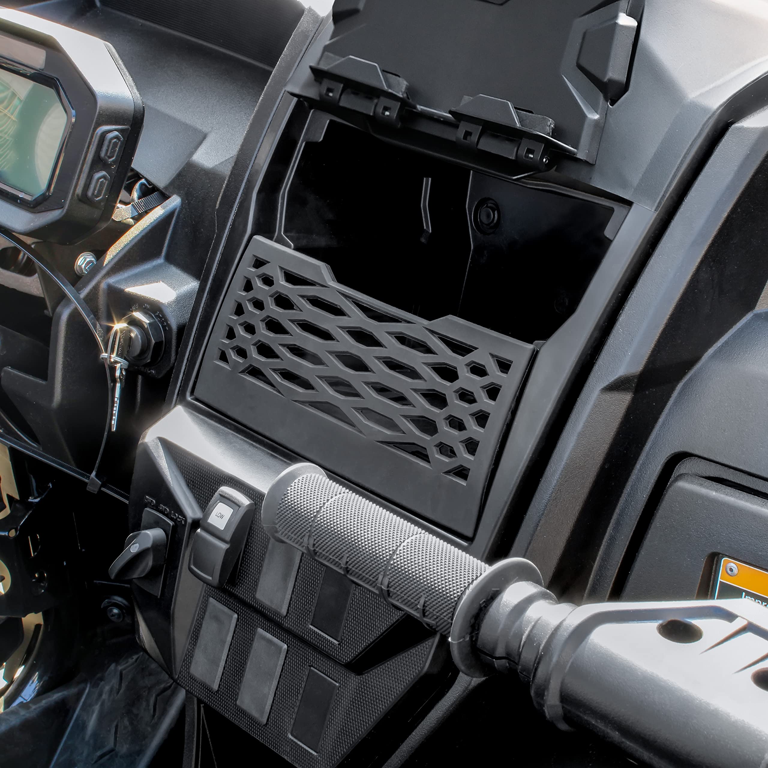 Sautvs Dashboard Dash Net With Anti-Slip Tray For Kawasaki Teryx, Under Dash Tray Anti-Slip Net For Kawasaki Teryx Krx 1000 2020