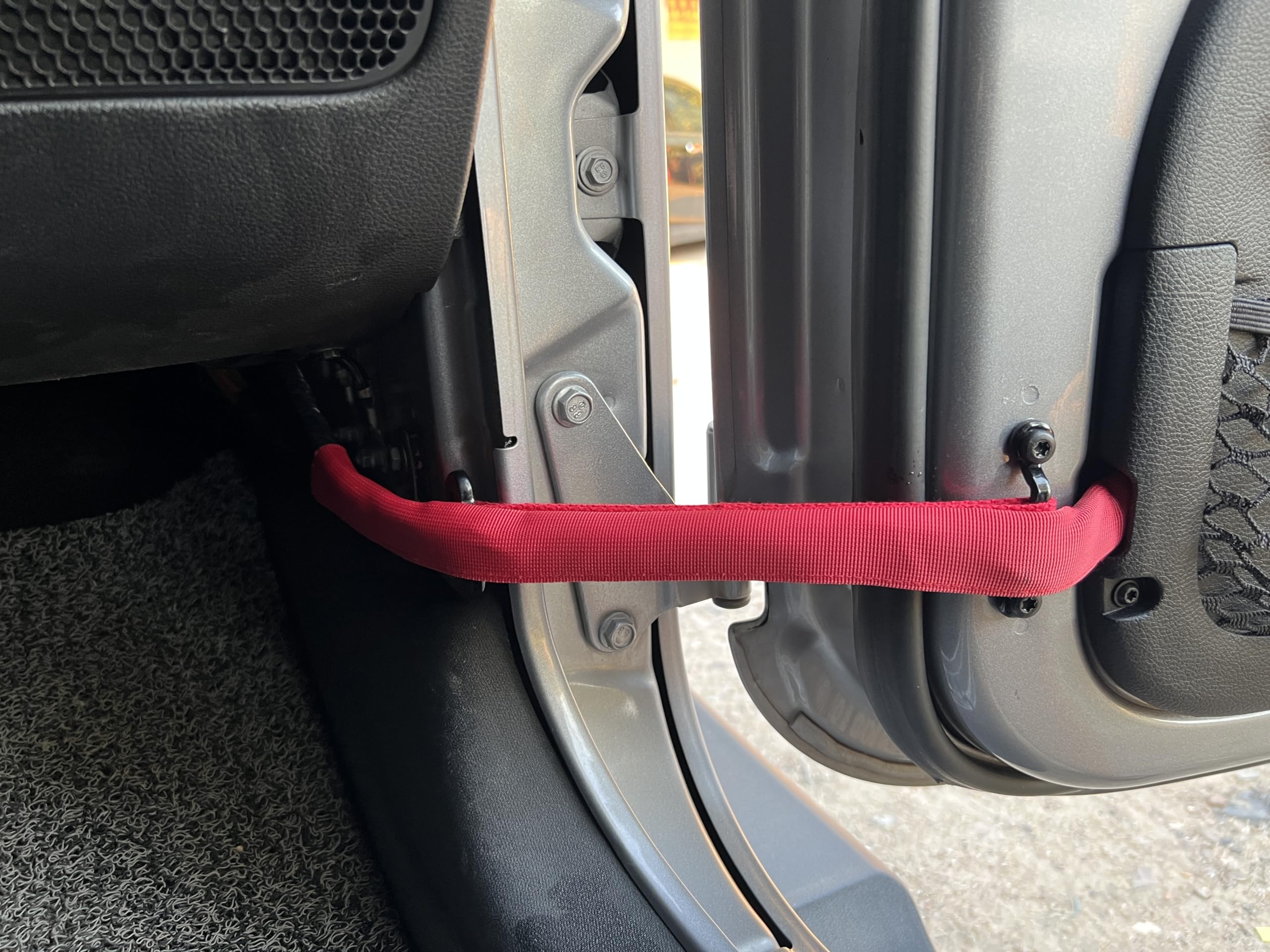Door Strap For Jeep Wrangler,Door Limiting Straps For Jeep Wrangler Jk Jku 2007-2018,Heavy Duty,Door Check Straps(2Pcs) - Red