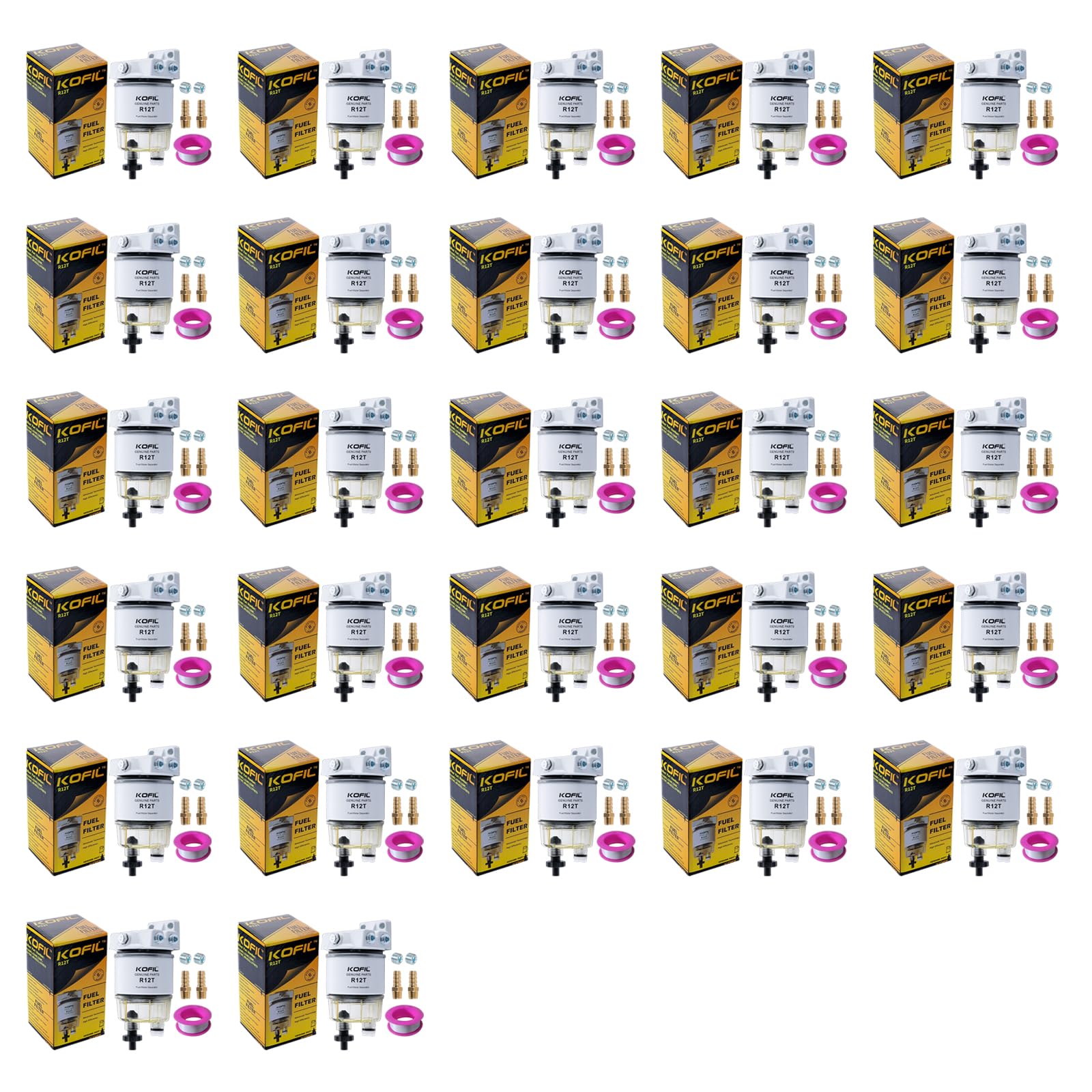 R12T Fuel Water Separator Filter, Marine Spin-On Filter Replaces Racor S3240 120At Npt Zg1/4-19 Fit 3/8 Inch Npt Outboard Motors