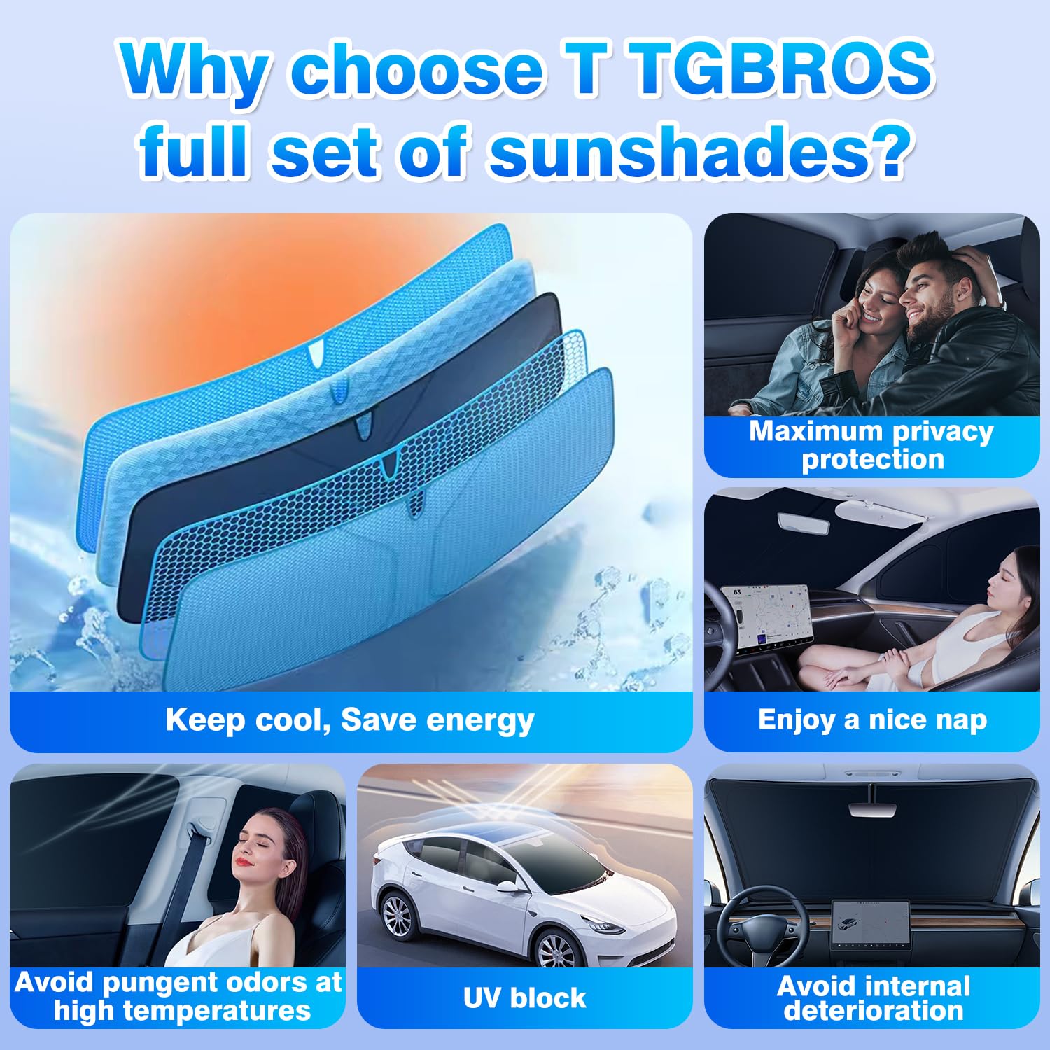 T Tgbros Window Shades For Toyota Rav4 2019-2024 2025 Windshield Side Rear Window Full Set Blackout Shades For Rav4 Accessories
