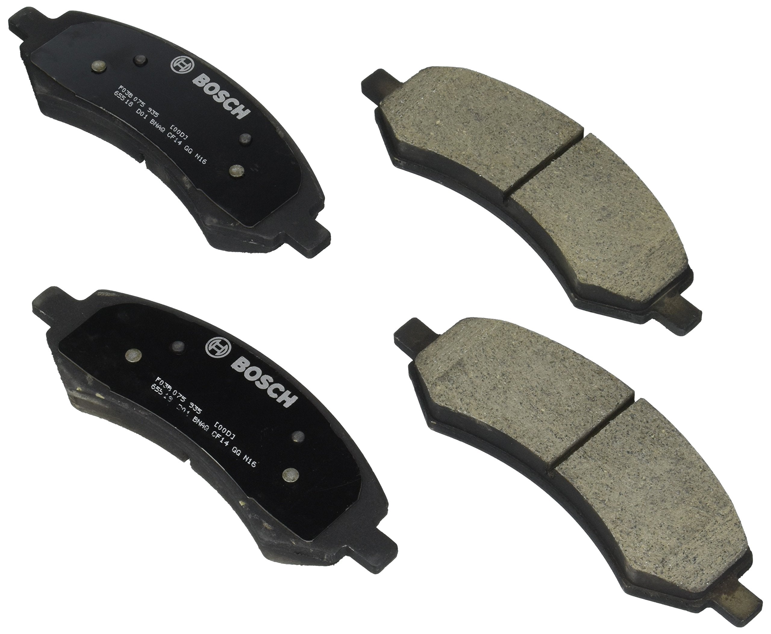 BOSCH BC1084 QuietCast Premium Ceramic Disc Brake Pad Set - Compatible With Select Chrysler Aspen; Dodge: Dakota, Durango, Ram 1