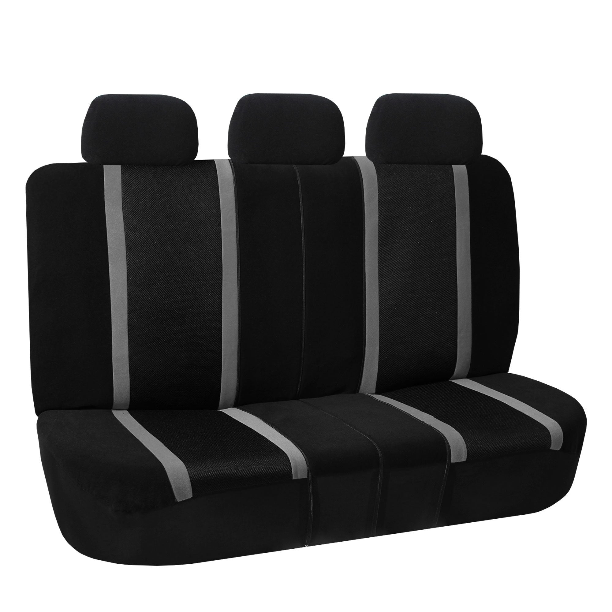 Fh Group Sports Car Seat Cover Split Bench Automotive Seat Cover Fits Detachable Headrests And Split Seats Gray Car Seat Covers 