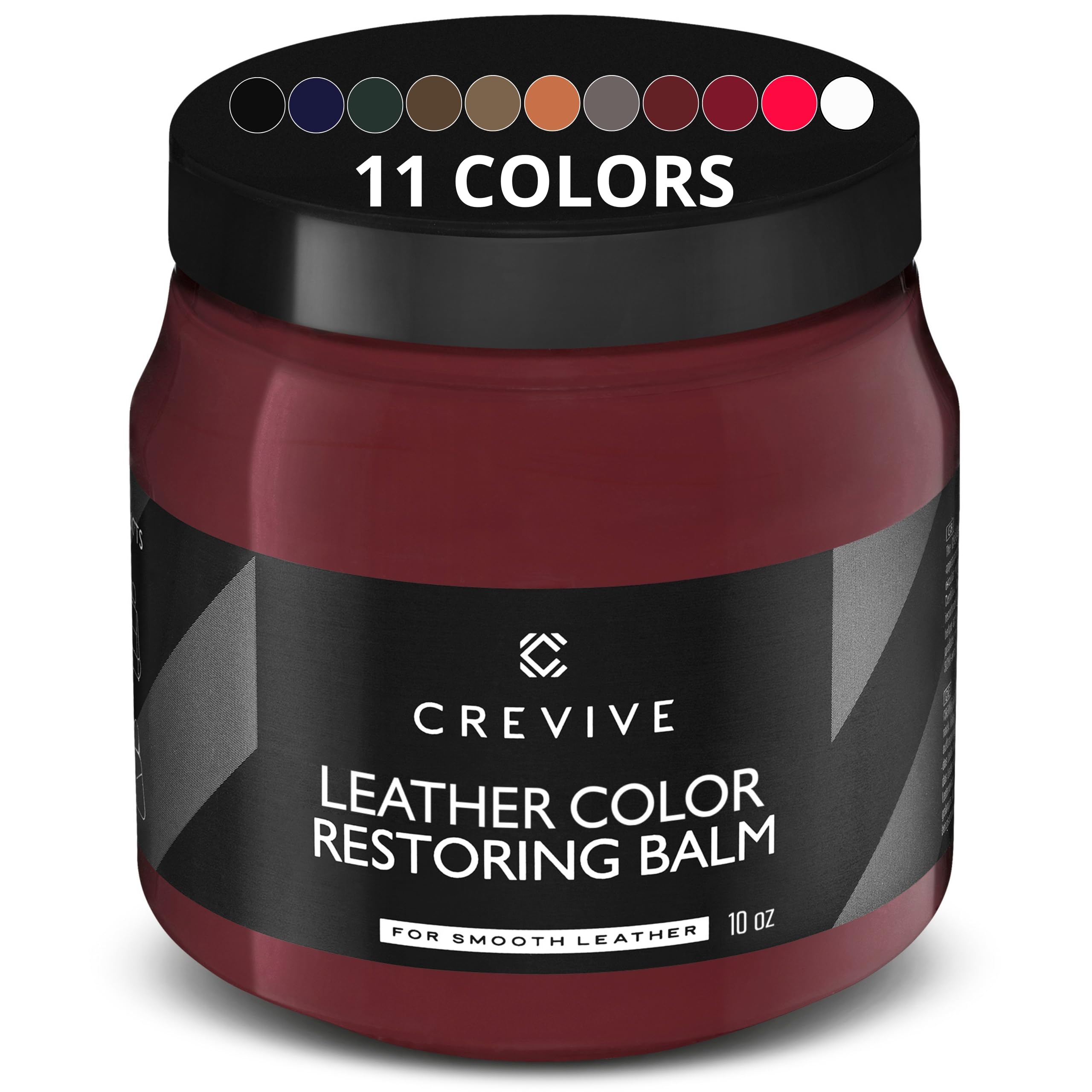 Crevive Leather Recoloring Balm Bordeaux 10 Oz - Leather Color Restorer - Leather Restorer For Couches - Leather Balm Bordeaux