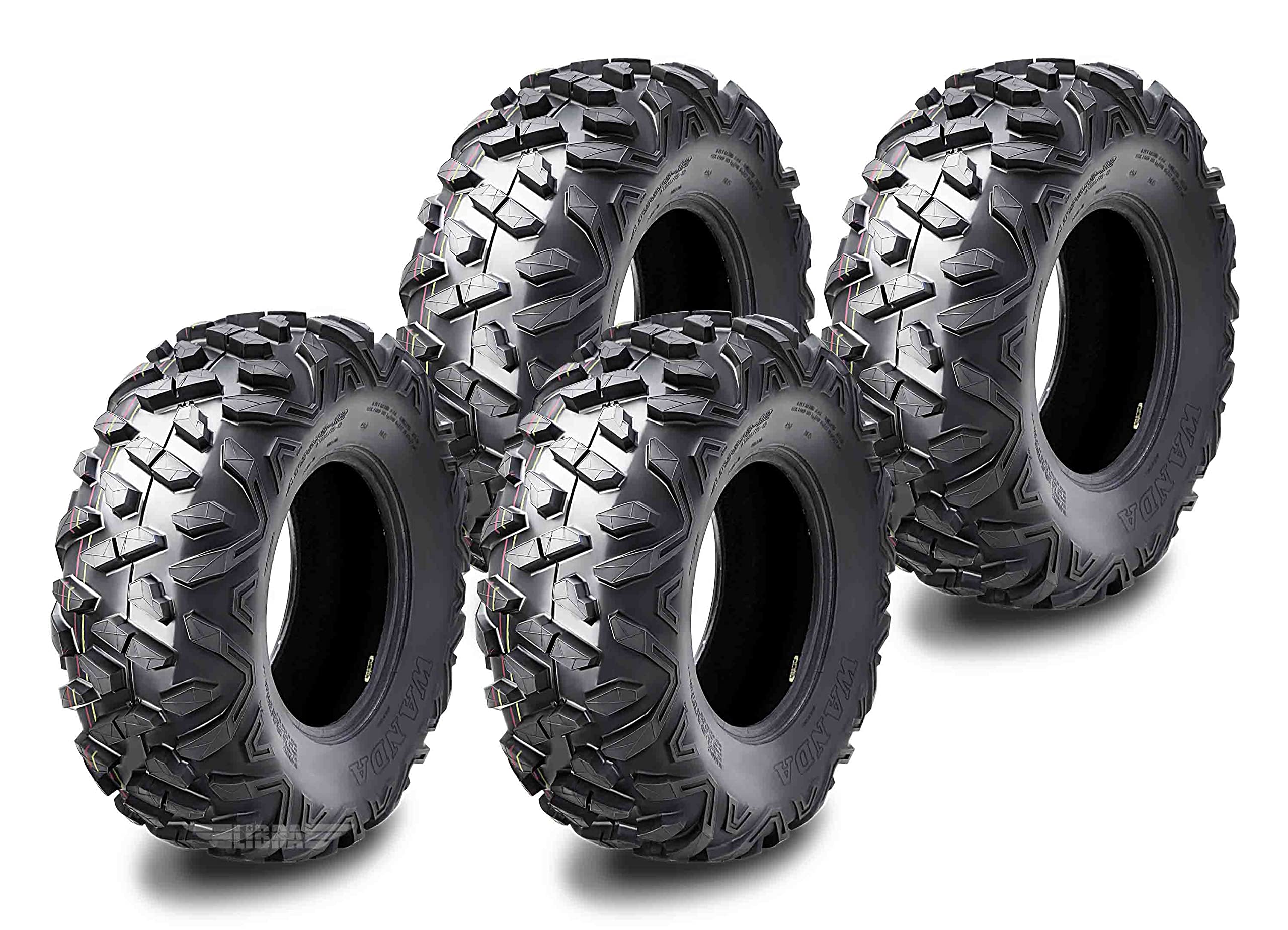 Wanda Set Of 4 Atv Utv Tires 27X9-14 27X9X14 6Pr Deep Tread Big Horn Style
