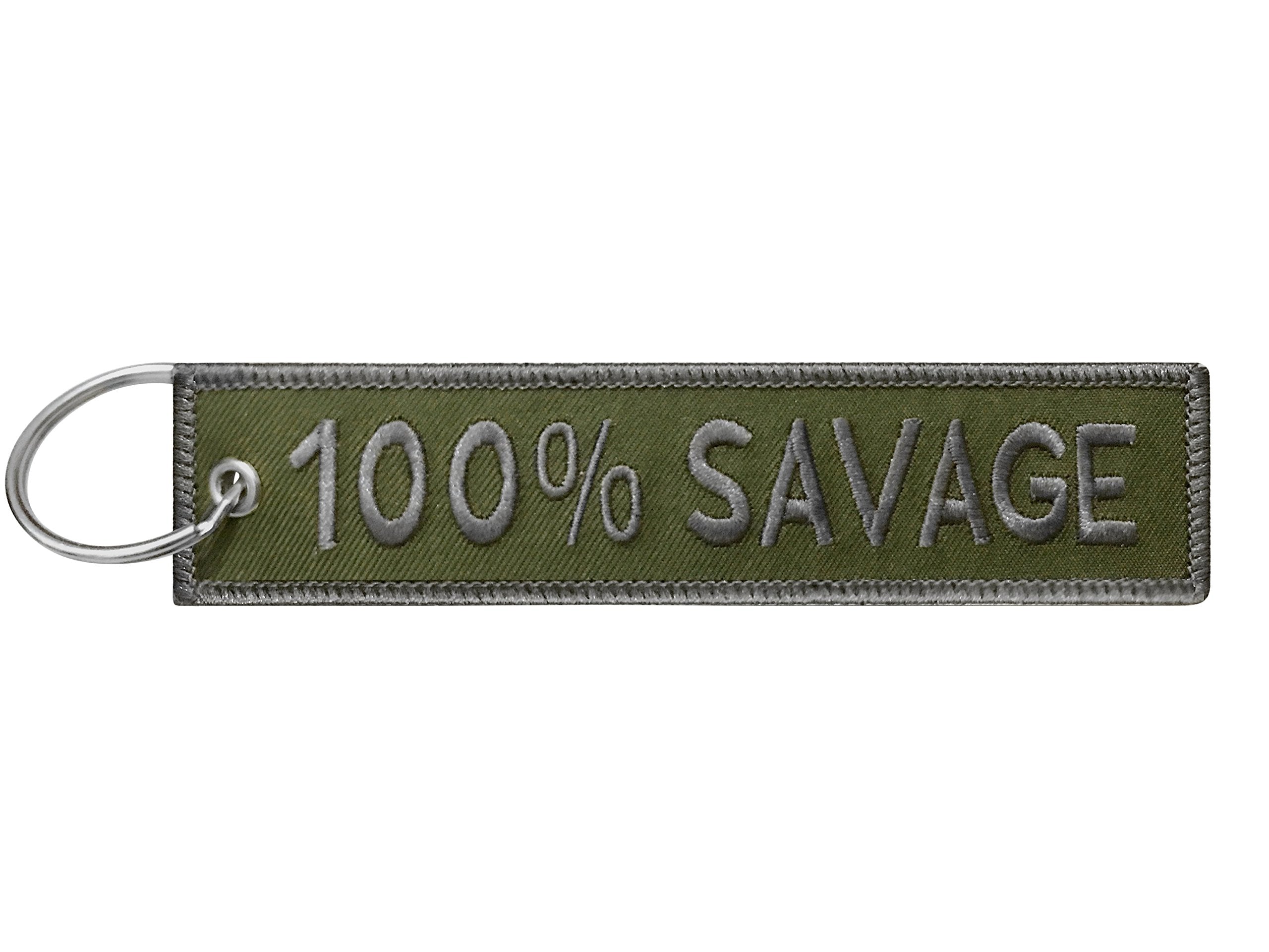 Military 100% Savage Keychain Tag With Key Ring, Edc For Servicemen, Car, Motorcycle