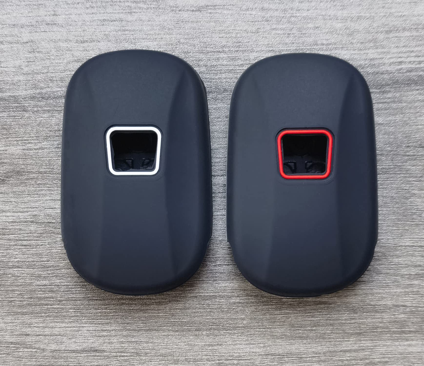 Runzuie 2Pcs 5 Buttons Silicone Smart Key Fob Cover For 2022 2023 Honda Accord Civic Pilot Hr-V Cr-V Sport Si Ex Ex-L Touring (B