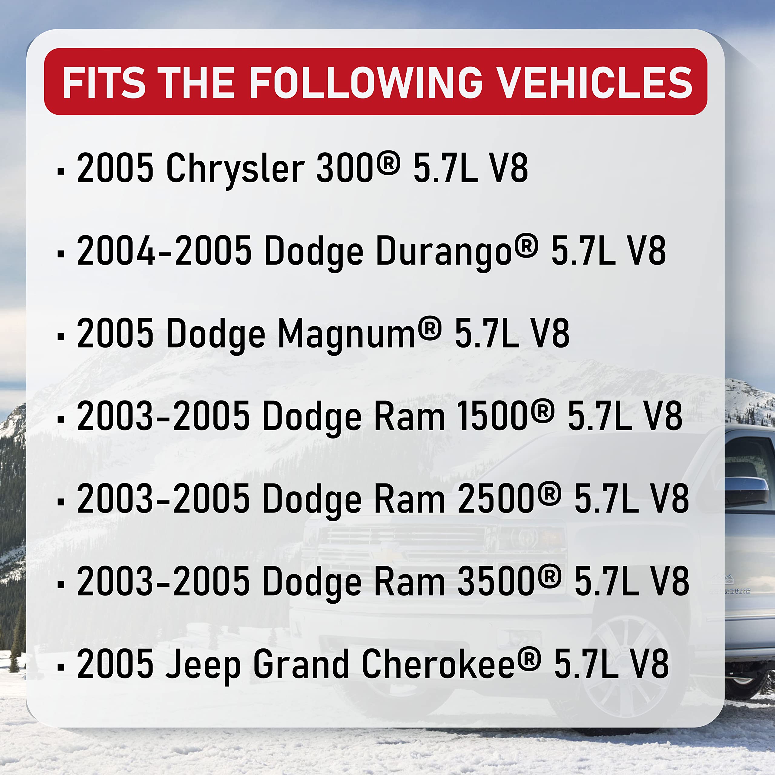 Ignition Coil Pack Set Of 8-5.7L V8 Hemi Engine - Replaces 56028394Ab, 56028394Ac - Compatible With Chrysler, Dodge & Jeep Vehic