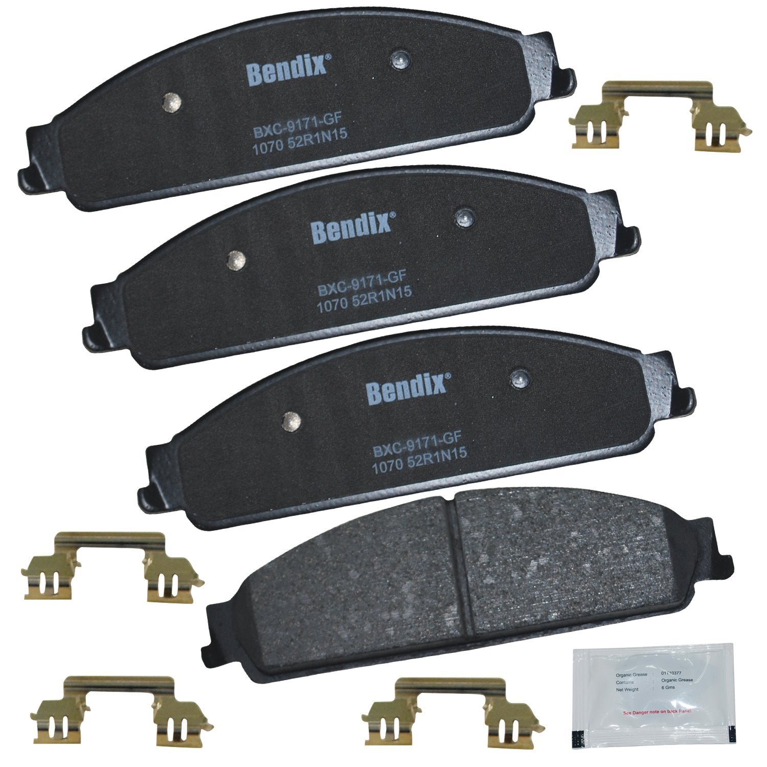 Bendix Priority1 Cfc1070 Ceramic Front Brake Pads For Ford Five Hundred 2007-2005, Freestyle 2007-2005, Taurus 2009-2008, Taurus