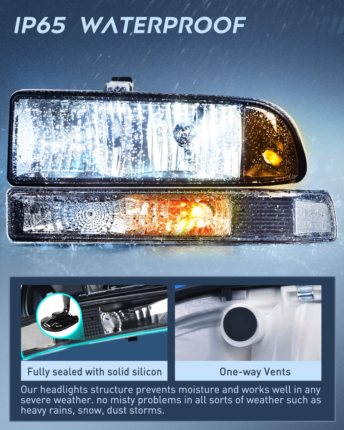 Nilight Headlight Assembly for 1998 1999 2000 2001 2002 2003 2004 2005 Chevy Blazer Headlights 1998-2004 Chevrolet S10 Pickup Re