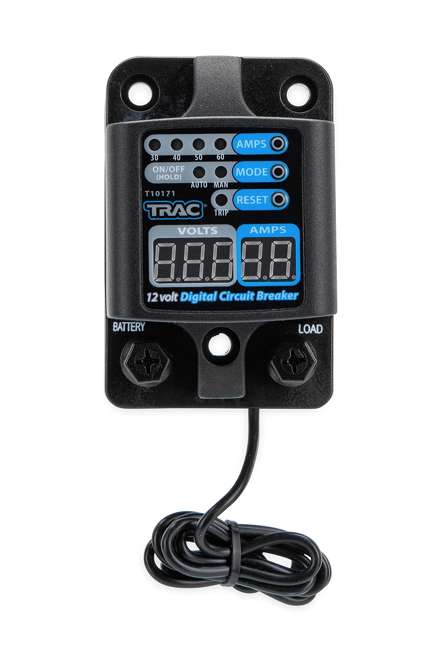 Trac T10171 12V Digital Circuit Breaker Wth Display Circuit Breaker, 30-60 Amps