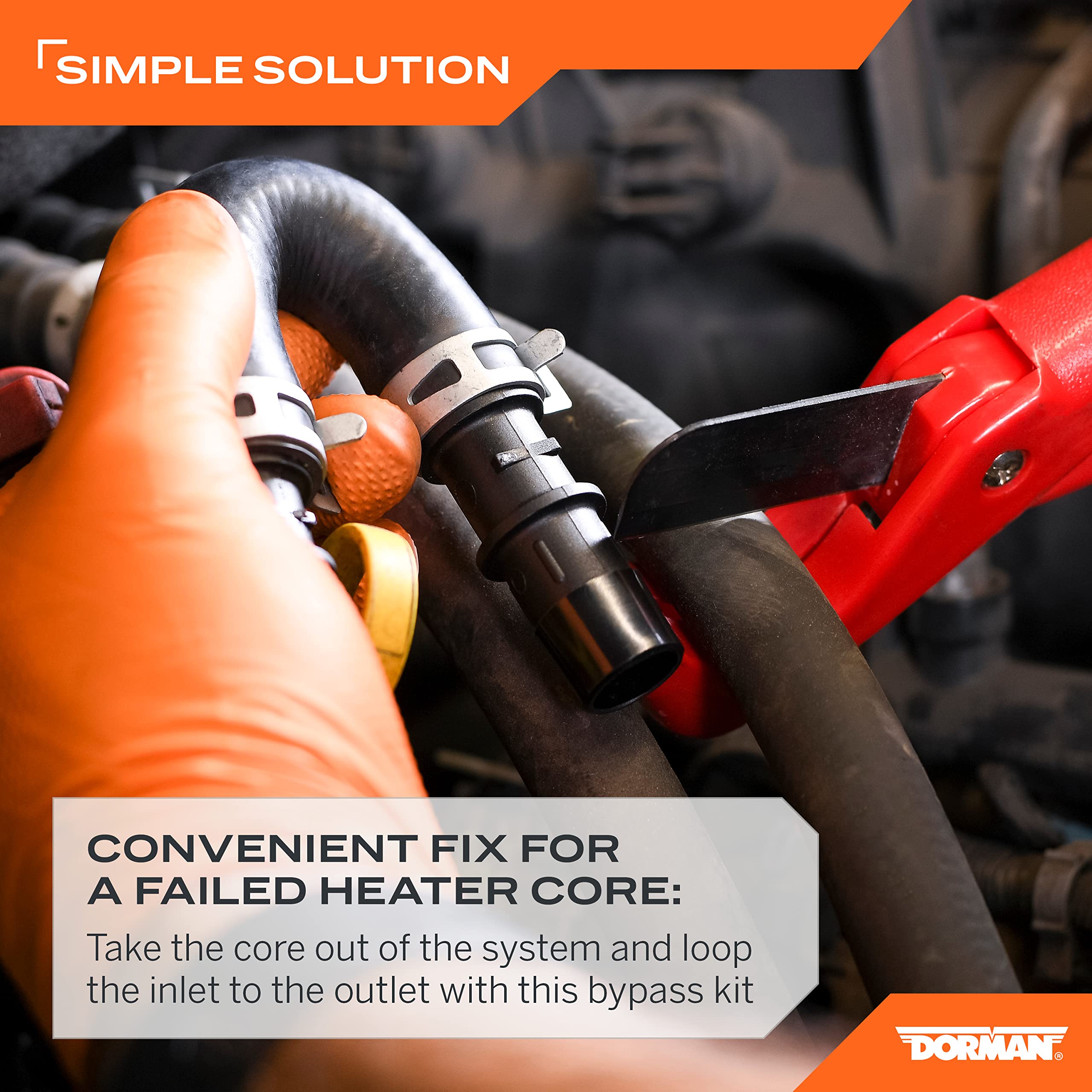 Dorman Engine Heater Core Bypass Kit - Universal Fit, Multi Color, Durable Design for Reliable Performance