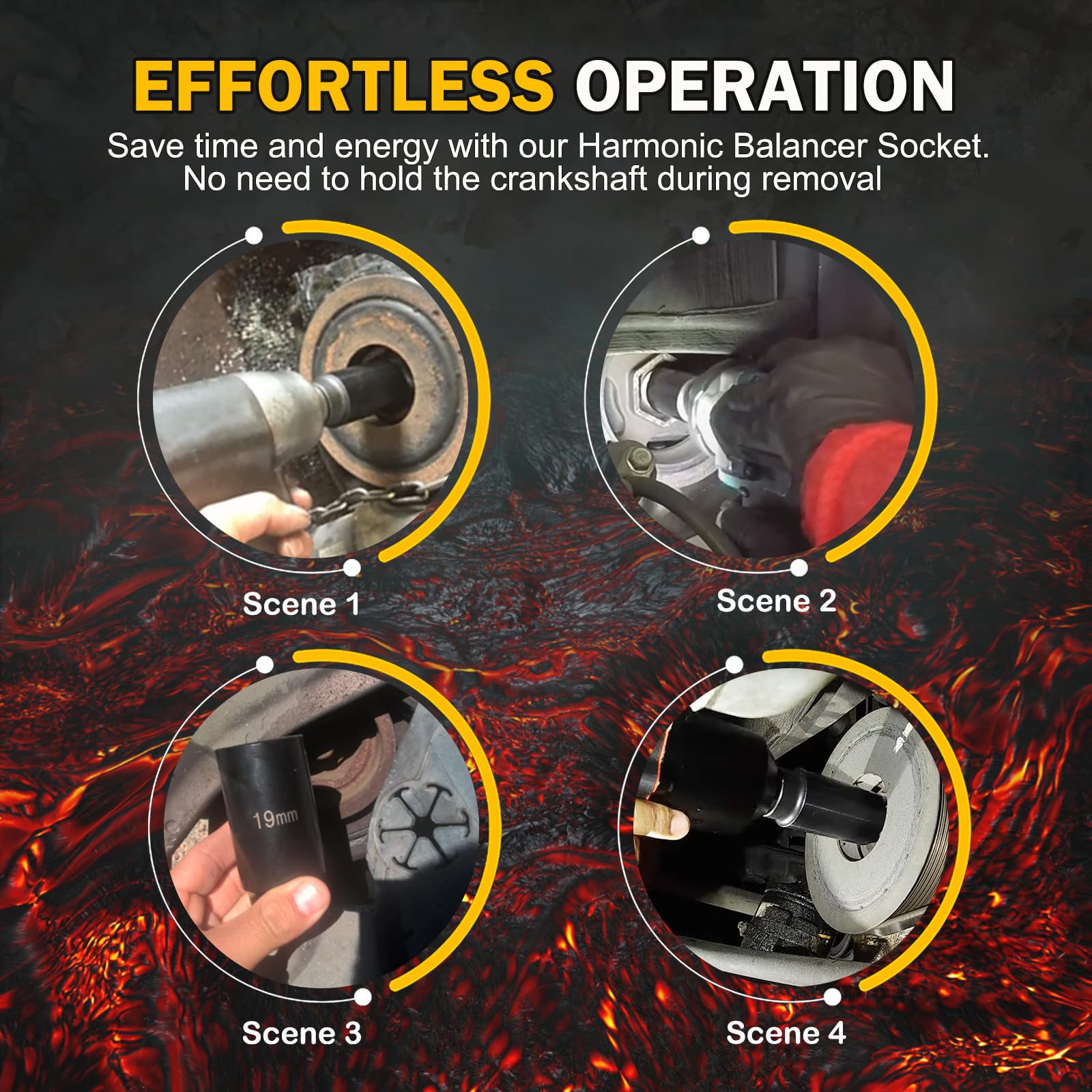 77080 Harmonic Balancer Socket Tool 19 Mm 3 Times Momentum Power Of Standard Impact Sockets For Honda