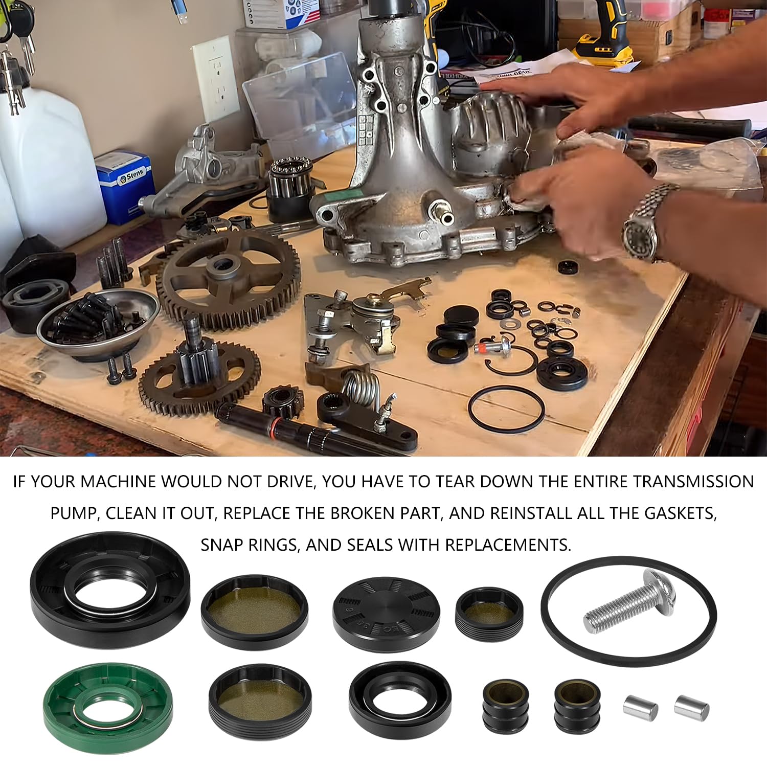 72994 Transmission Seal Kit Fits for Rebuilding ZT-2800, ZT-3100, ZT-3400 Transmission Replaces for Hydro-Gear 72994, 71410, 731