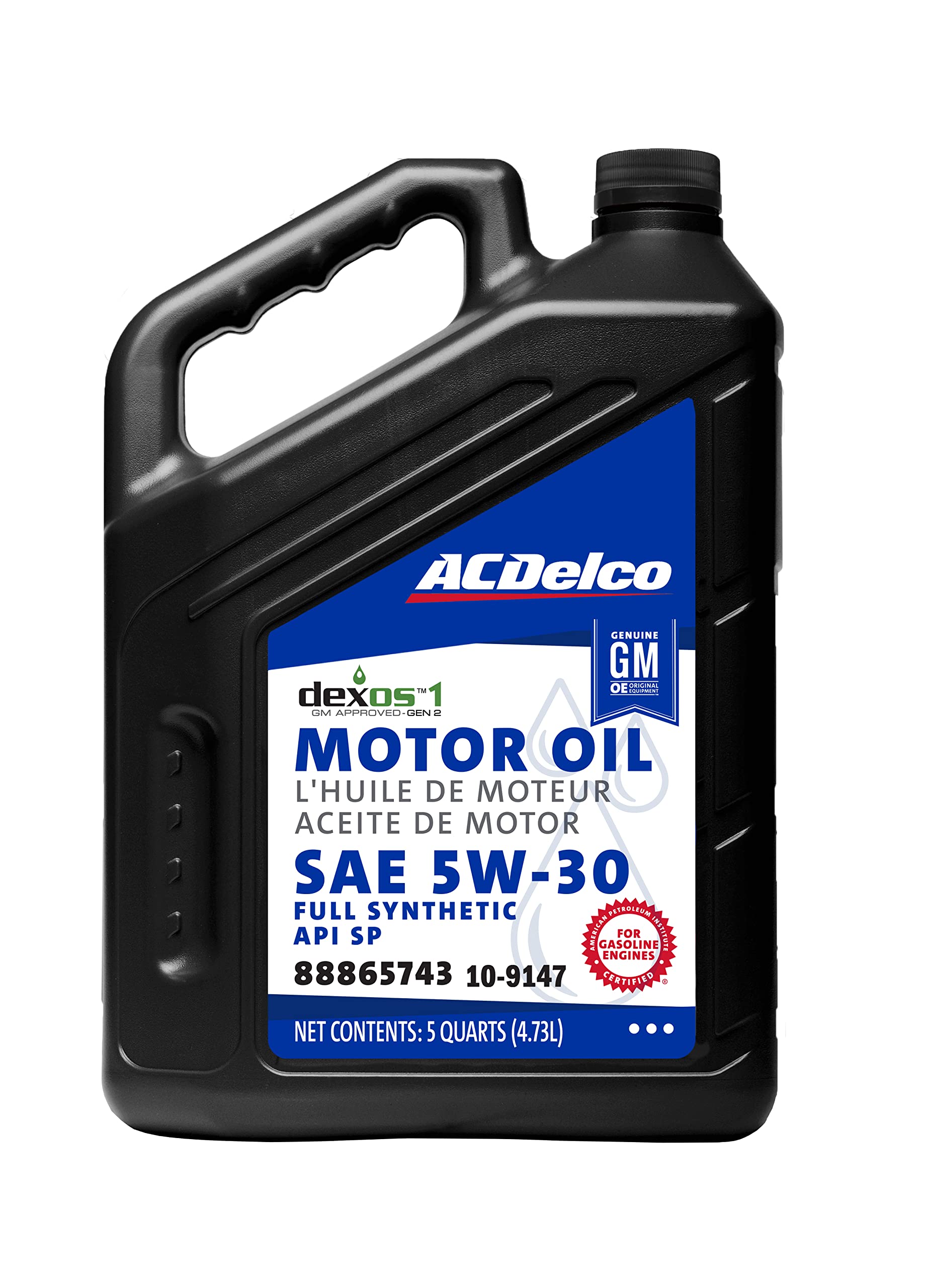ACDelco GM Original Equipment 10-9330 (19432322) dexos1 GEN 3 Full Synthetic 5W-30 Motor Oil - 5 qt