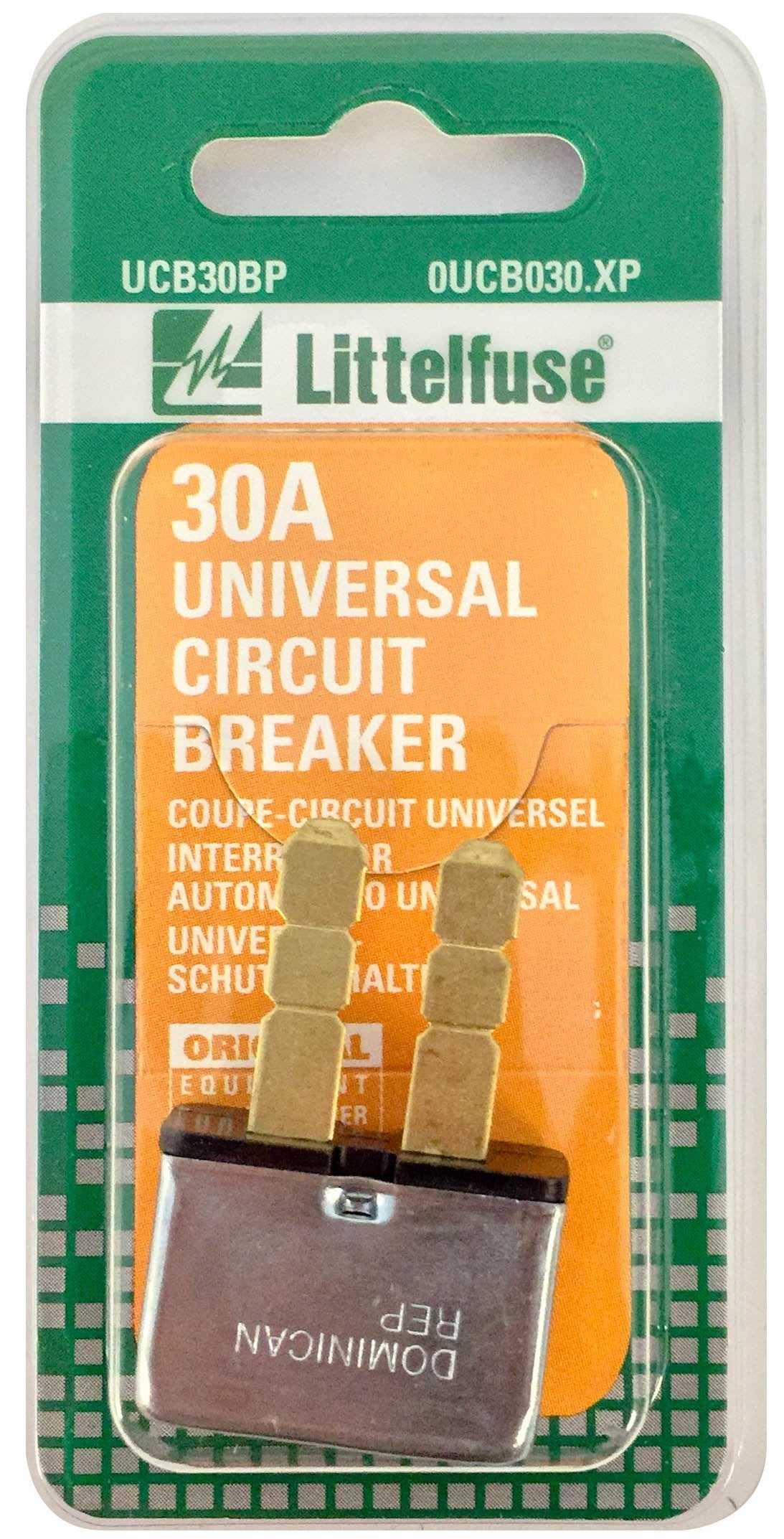Littelfuse 0UCB030.XP 30 Amp Universal Circuit Breaker
