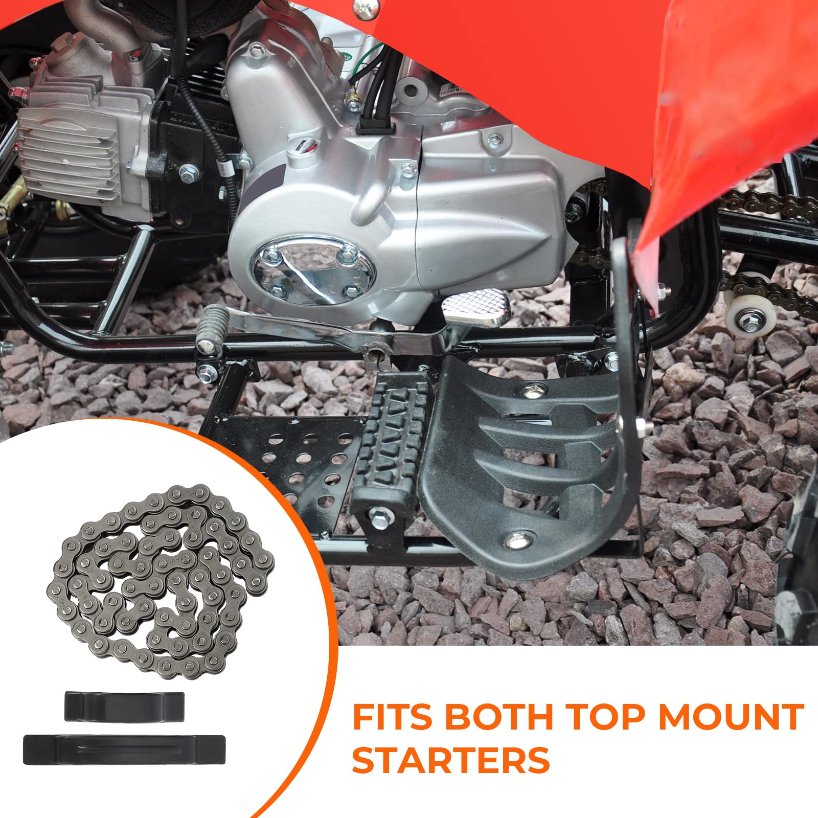 Motoqueen Starter Chain For Chinese 4-Stroke 50Cc 70Cc 90Cc 110Cc 125Cc Atv Dirt Bike Go Kart 25H 62 Links