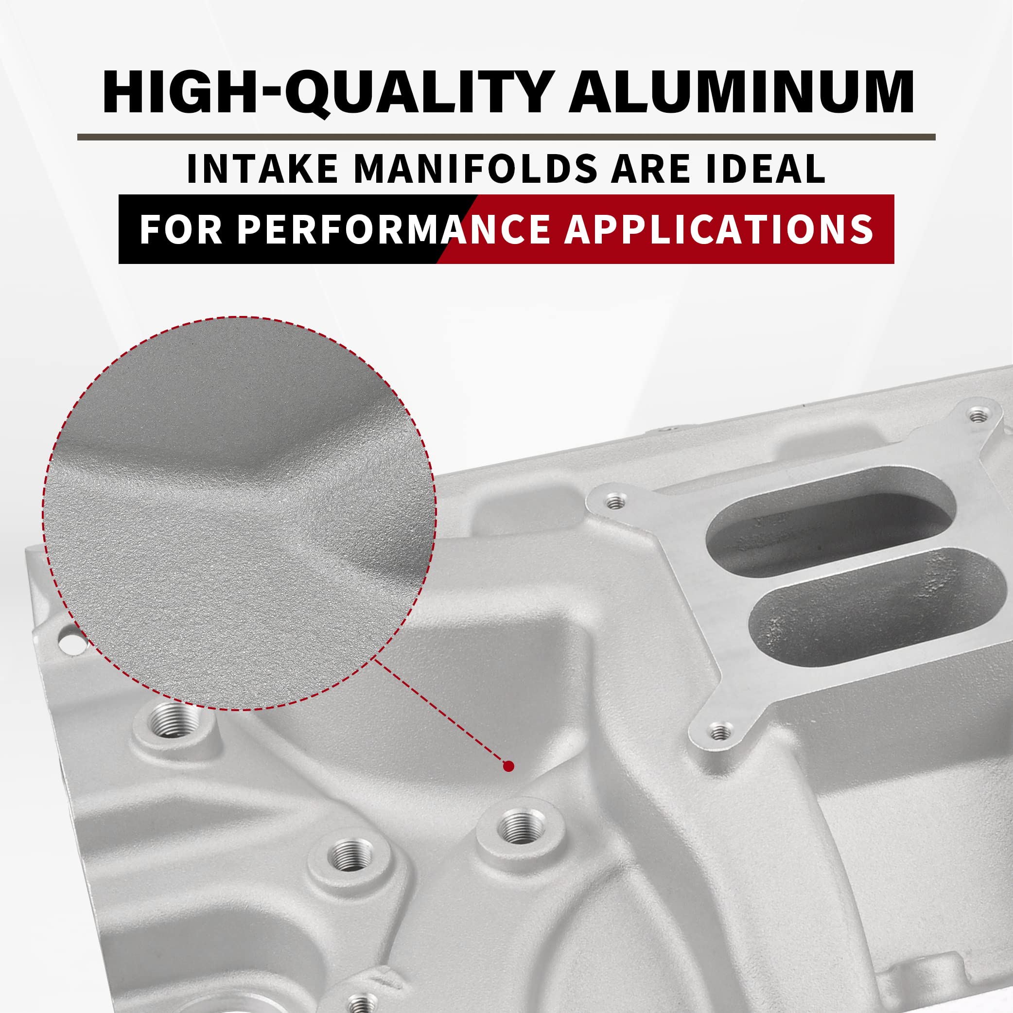 FGJQEFG Intake Manifold Aluminum Dual Plane Compatible with Ford FE 390 406 410 427 428