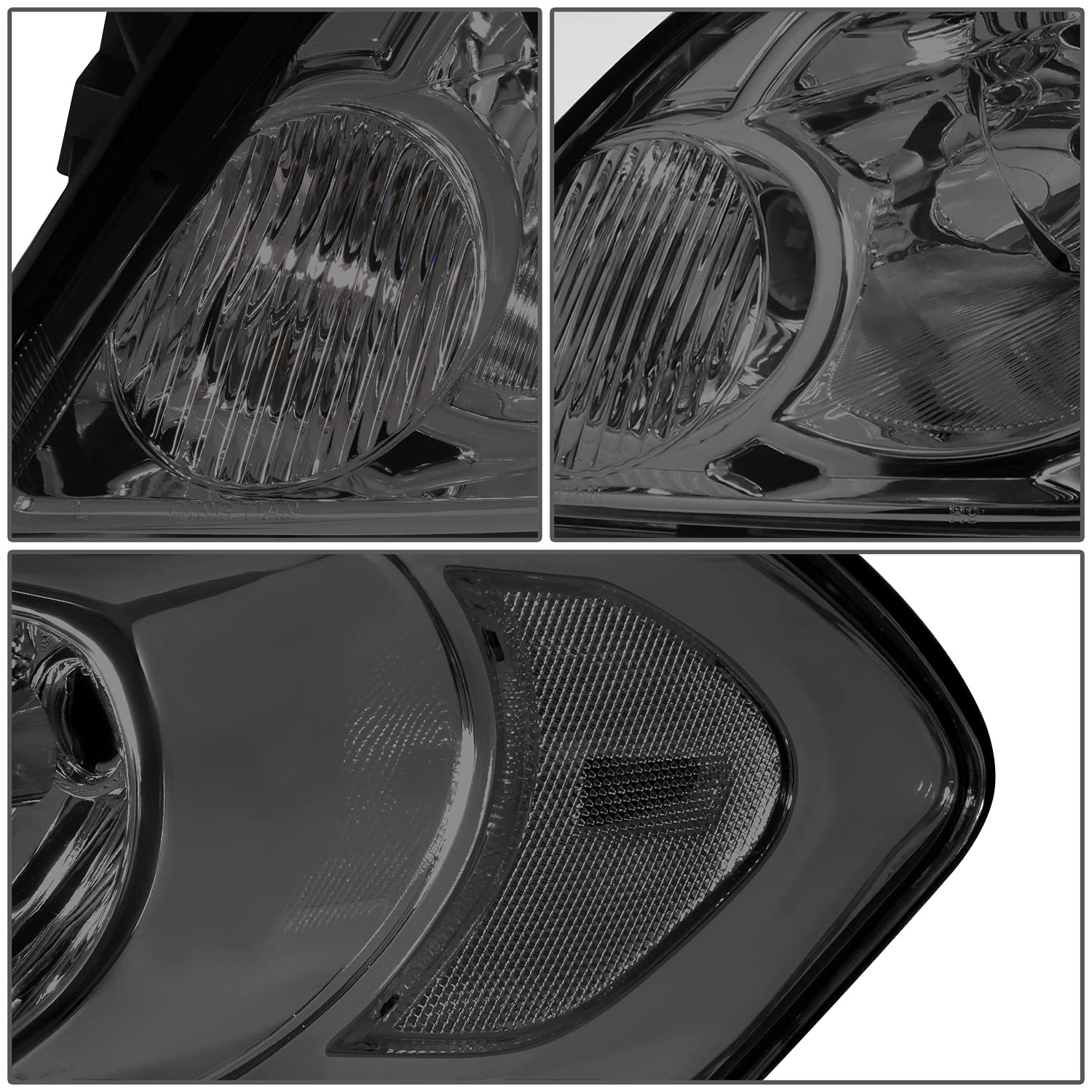 Dna Motoring Hl-Oh-Ci06-Sm-Cl1 Smoke Lens Headlights Replacement For 06-13 Impala