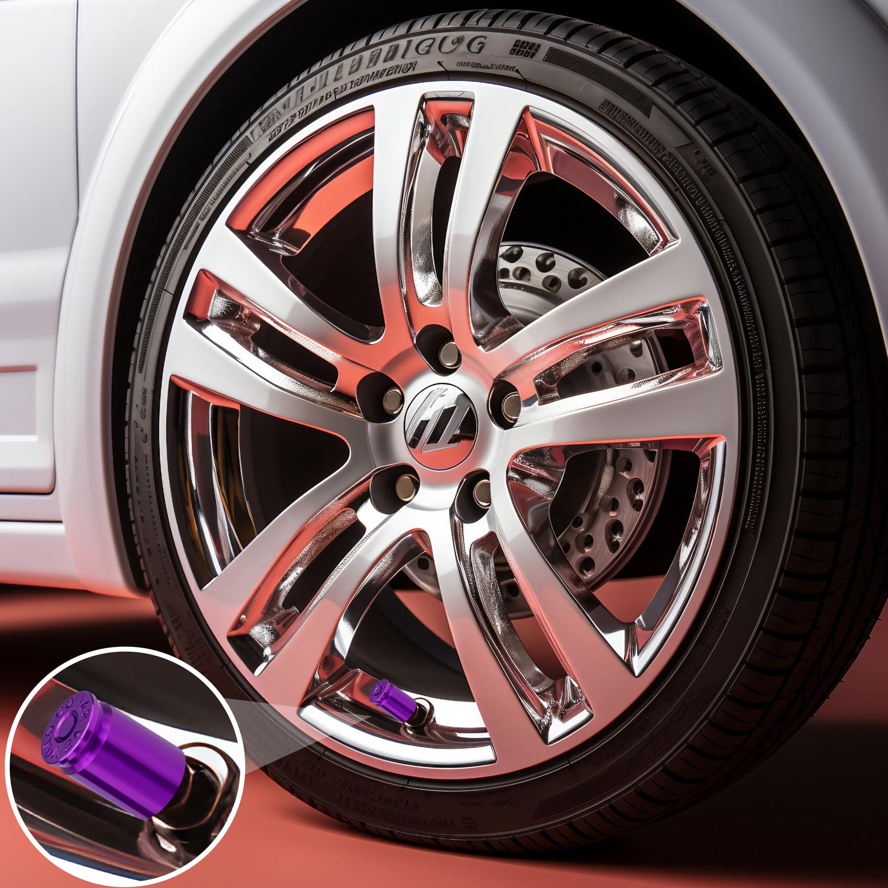 Meajoo 12Pcs Bullet Shell Tire Valve Stem Caps, Aluminum Alloy Car Air Stem Cap, Universal Dustproof Tire Valve Stem Covers For