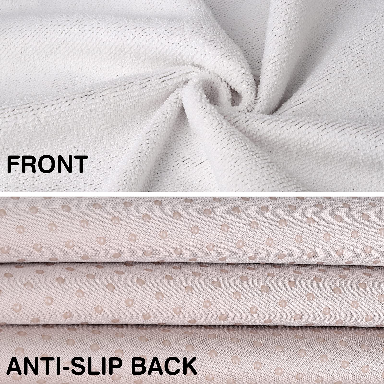 Leader Accessories 2Pcs White Waterproof Towel Auto Car Seat Cover Protector Machine Washable - Fit Yoga Running Crossfit Athlet