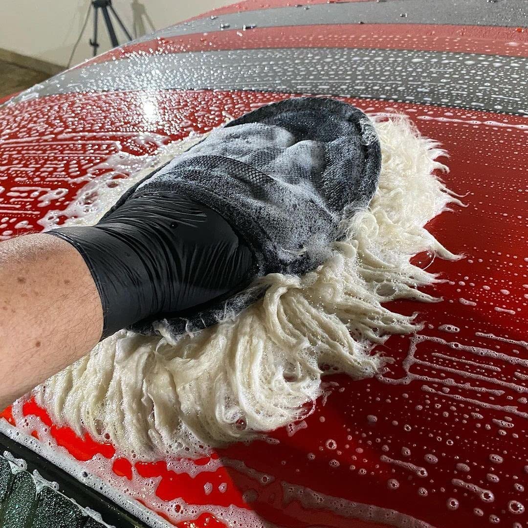 Carpro Car Wash Mitt Merino Wool - The Professional'S Scratch Free, Swirl Free & Lint Free Car Wash Kit Essential - Superior To