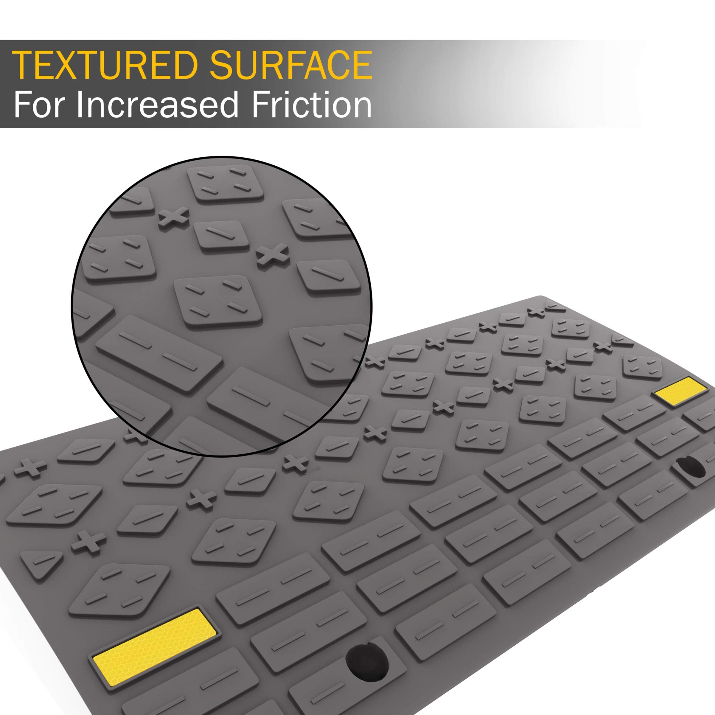 Set Of 2 Curb Ramps With 4 Ton Capacity - For Cars, Trucks, Rvs, Atvs, Motorcycles, Hand Trucks, Mowers, And Carts By Stalwart (