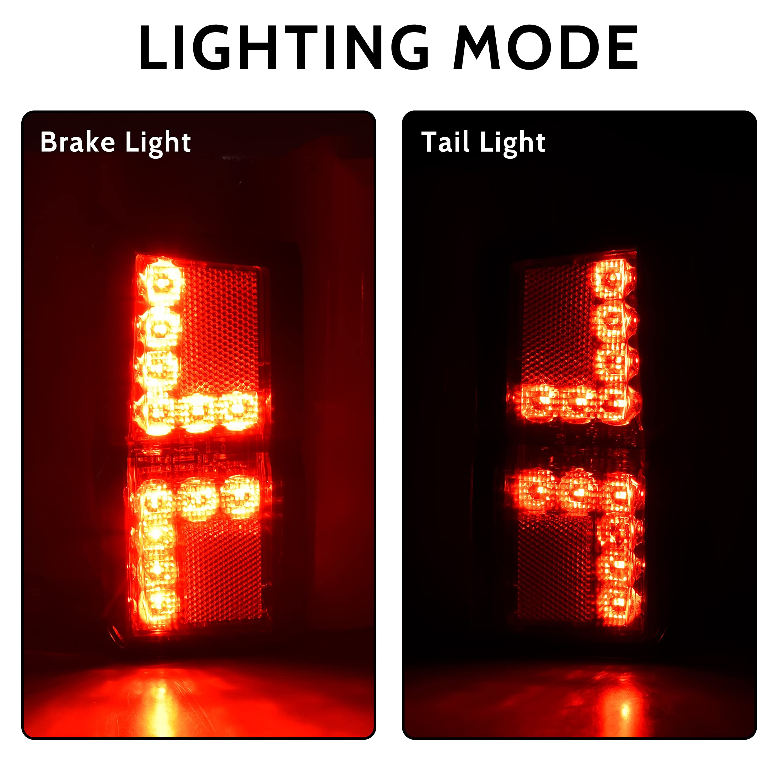 Led Tail Lights For Ranger Xp 1000 18-24, Red Rear Brake Stop Lamp Taillights For Polaris Ranger Xp 1000/ Crew Xp 1000/ Ranger 1000/ Ranger 1000 Xp 2018-2024 Accessories, Replace 2413766 (2Pcs)