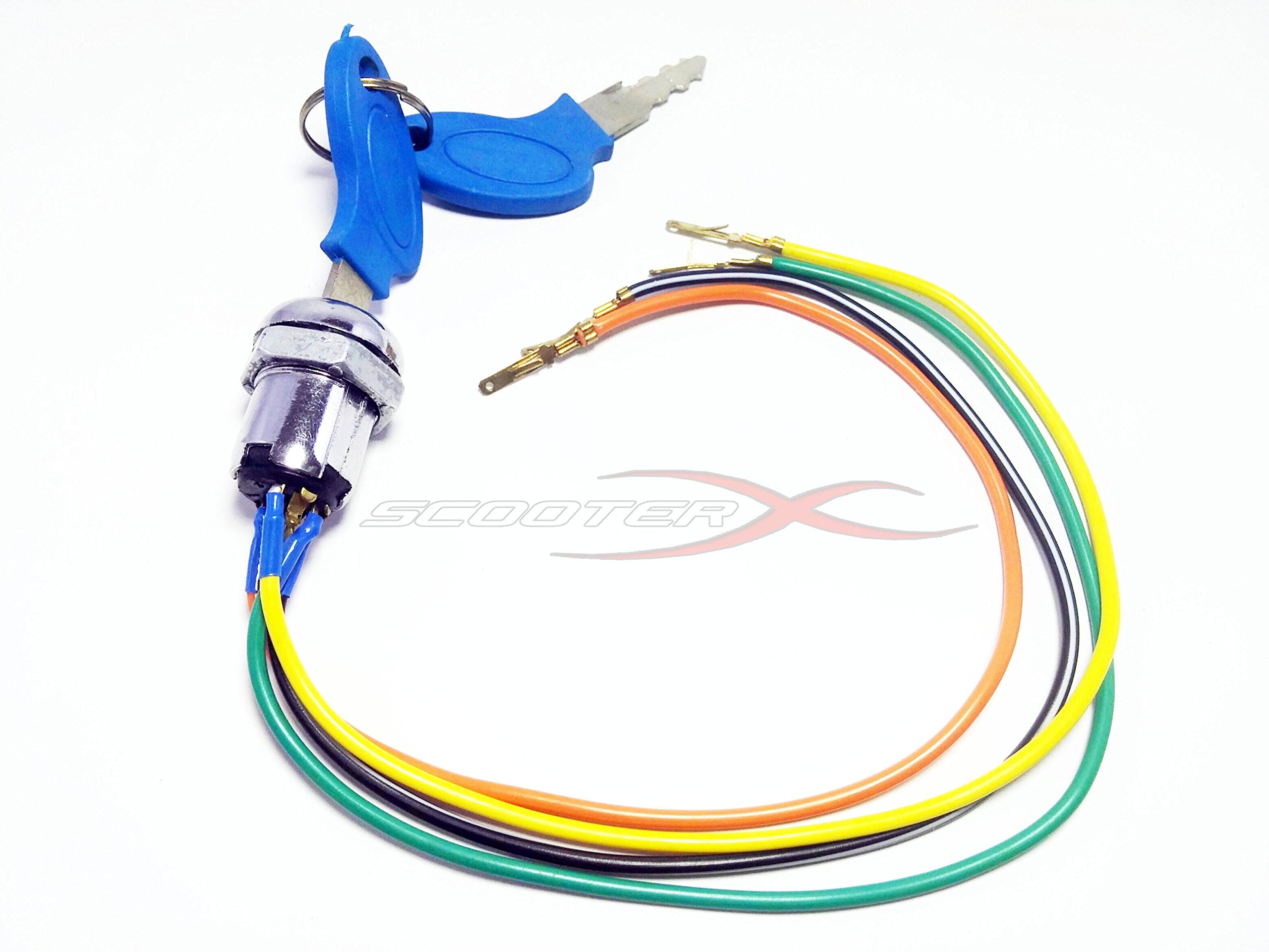 Scooterx 4 Wire Ignition Switch With 2 Keys - Fits Many Gas And Electric Scooters, Go Karts, Pocket Bikes And More [1103]