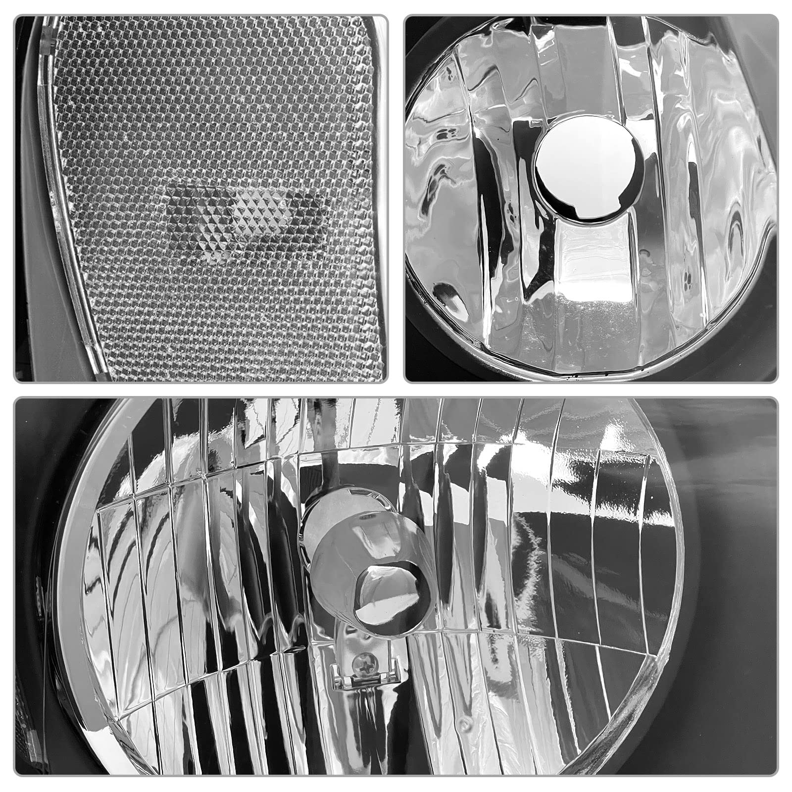 Adcarlights For 2004-2008 F150 Headlight Assembly Compatible With 2004-2008 Ford F150 Pickup/ 2006-2008 Lincoln Mark Lt Clear Le