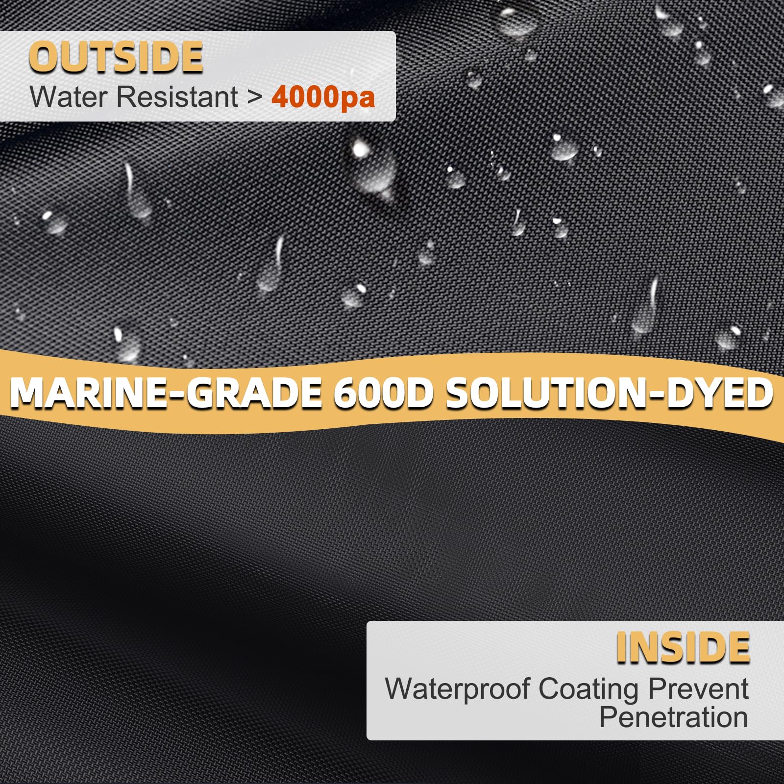 Zenicham 600D Atv Cover - Waterproof & Windproof 4 Wheeler Covers Outdoor Storage, Heavy Duty Quad Wheeler Cover Accessories Fit