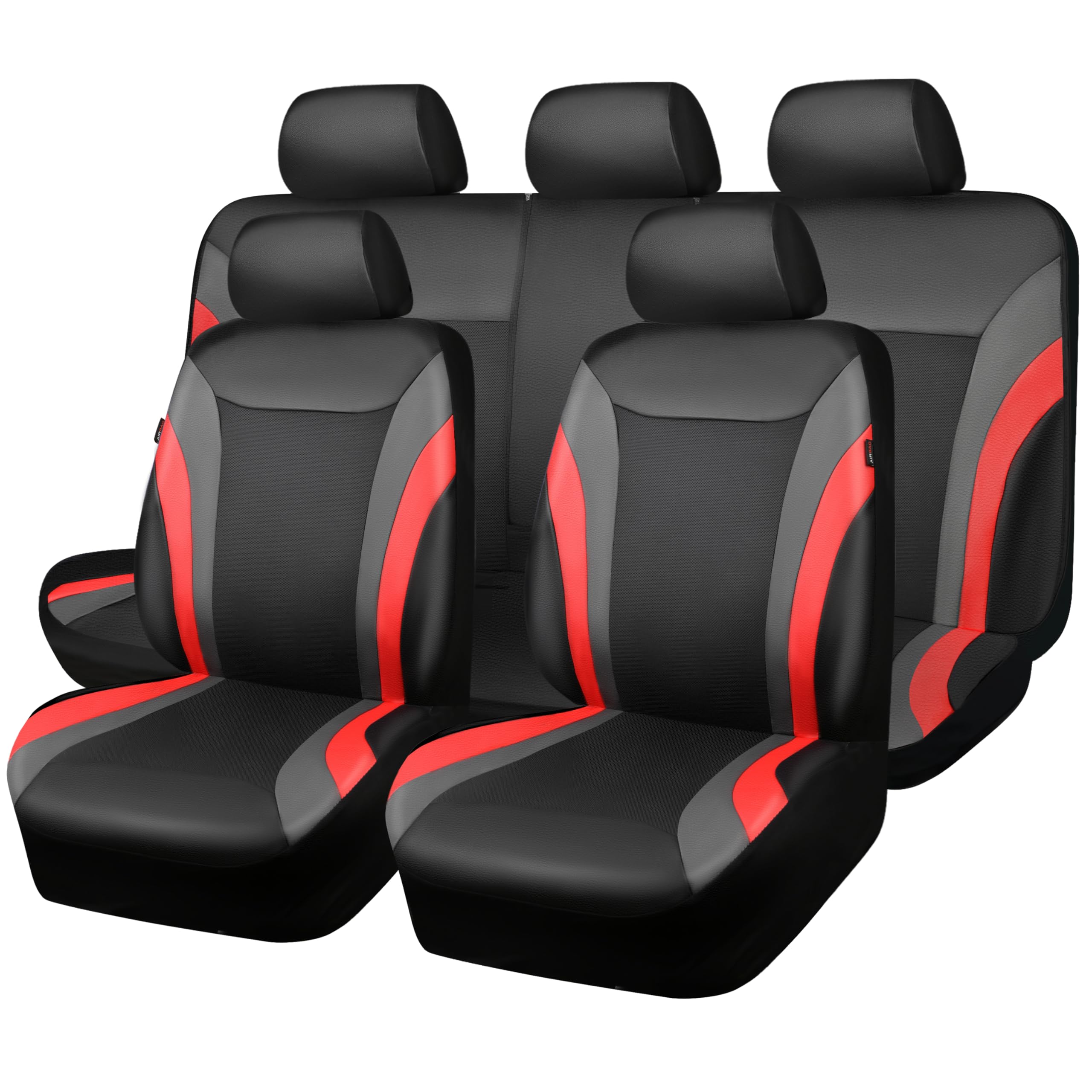 Car Pass Leather Car Seat Covers Full Set,Waterproof Automotive Seat Covers For Cars Suv Sedan Truck,Airbag Compatible,5Mm Compo