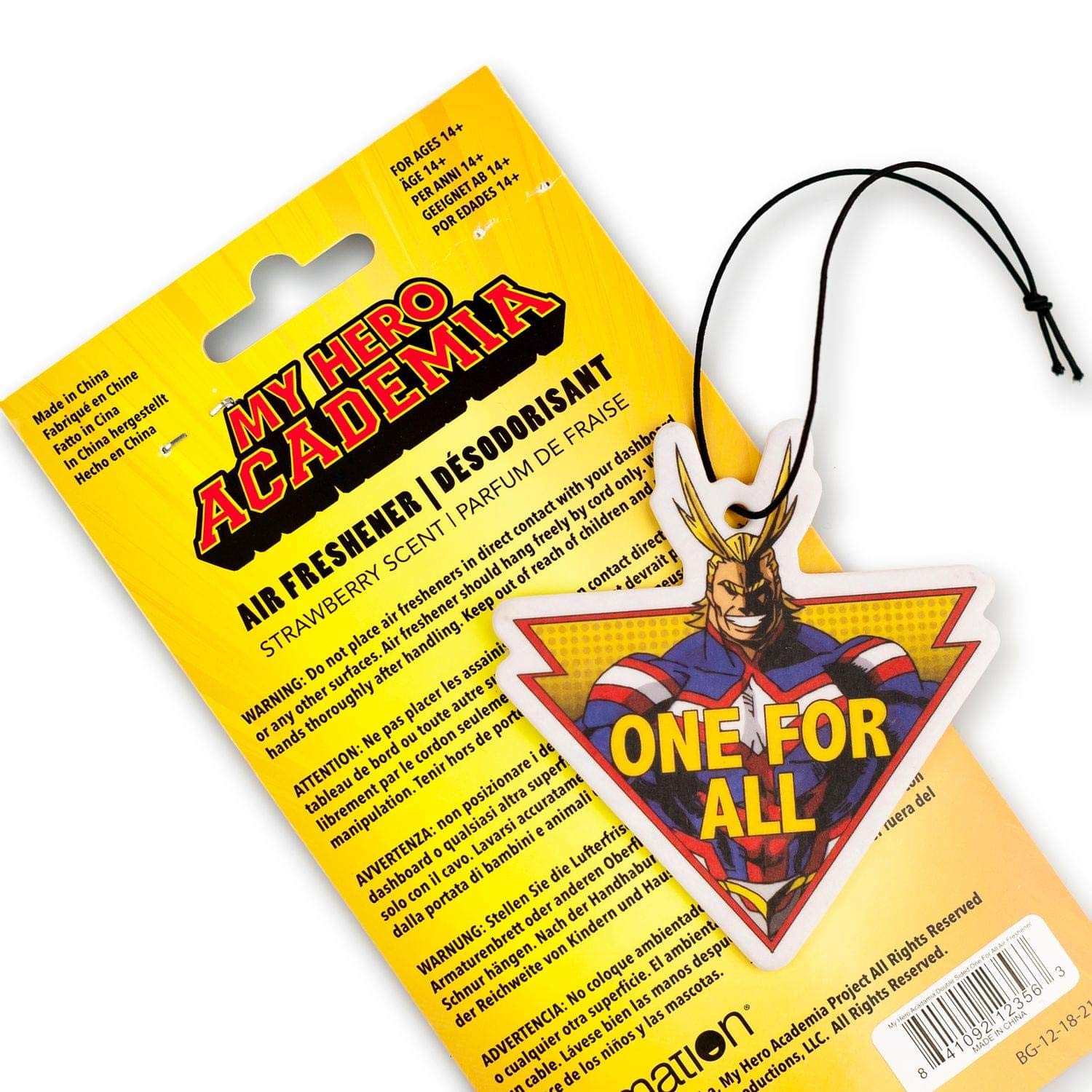 My Hero Academia All Might Hanging Air Freshener, Strawberry Scent Anime Figure