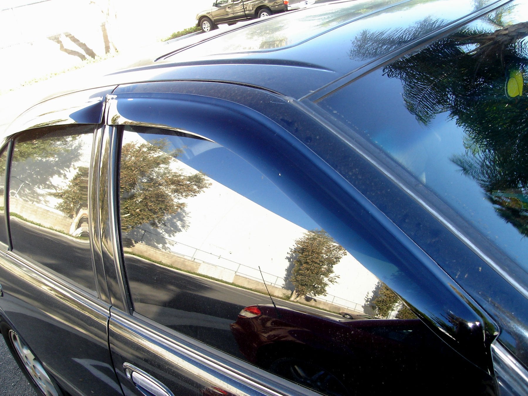 Tuningpros Outside Mount Window Vent Visors Rain Guards Compatible With Mitsubishi Endeavor 2004-2010 | Side Window Wind Deflect