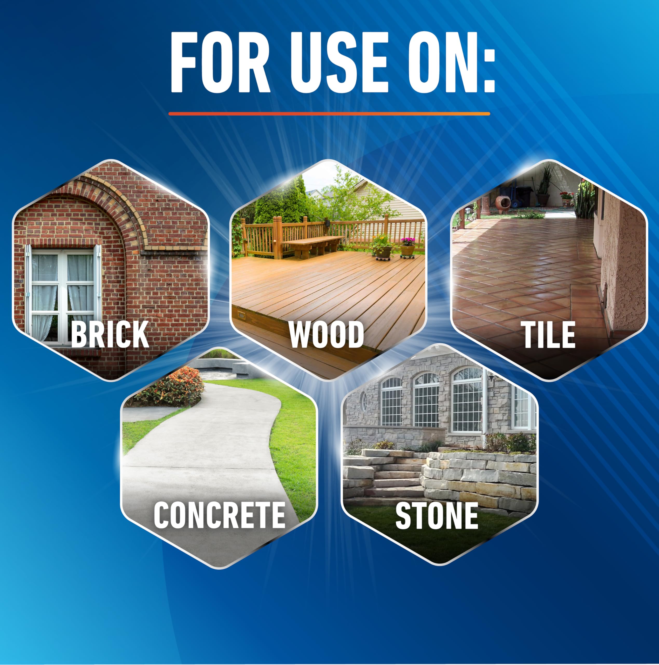 Unger Professional 4-Sided Outdoor Scrub Brush - Compatible With Threaded Poles, Scrub Brushes For Cleaning, Scrubbing Brush, Gr