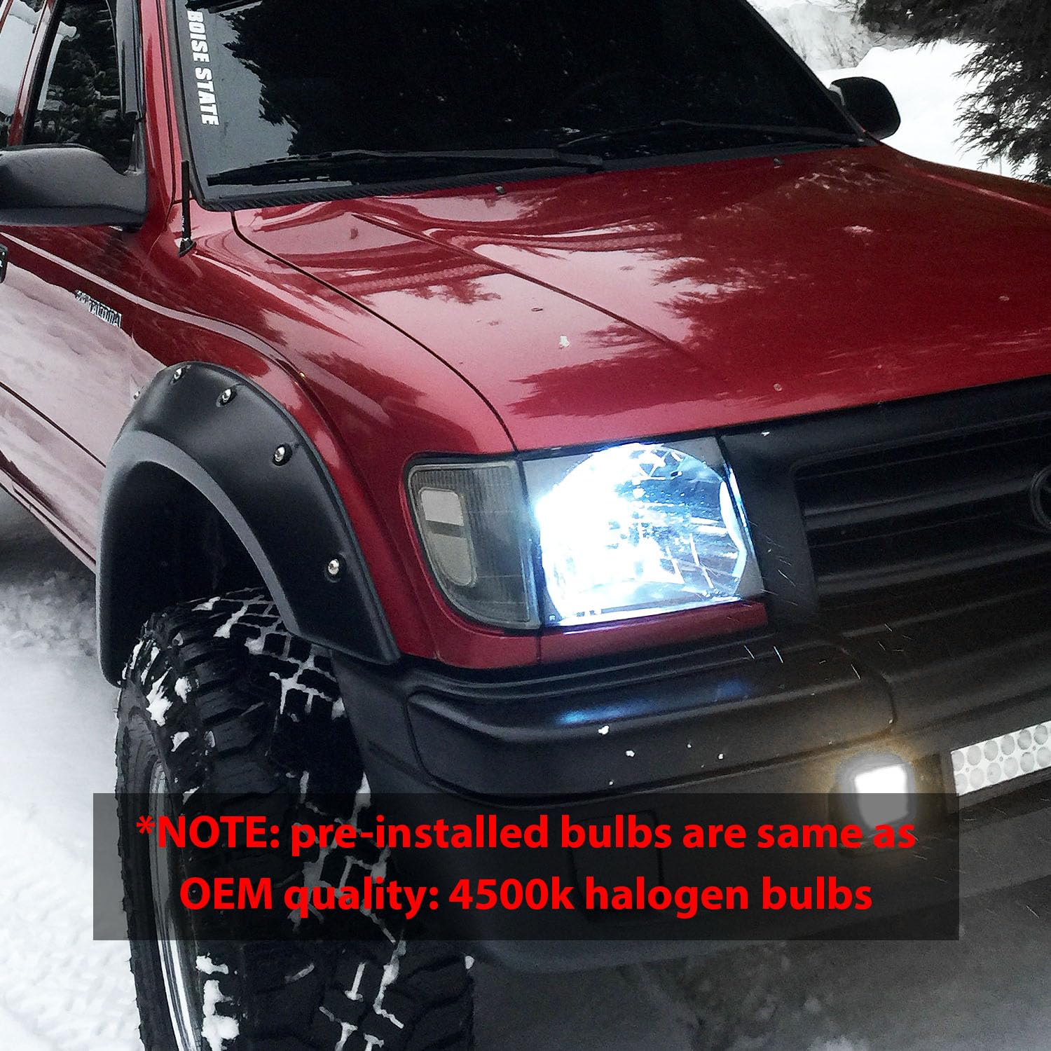 Amerilite Black Reaplcement Headlights For 1998-2000 Toyota Tacoma - Passenger And Driver Side