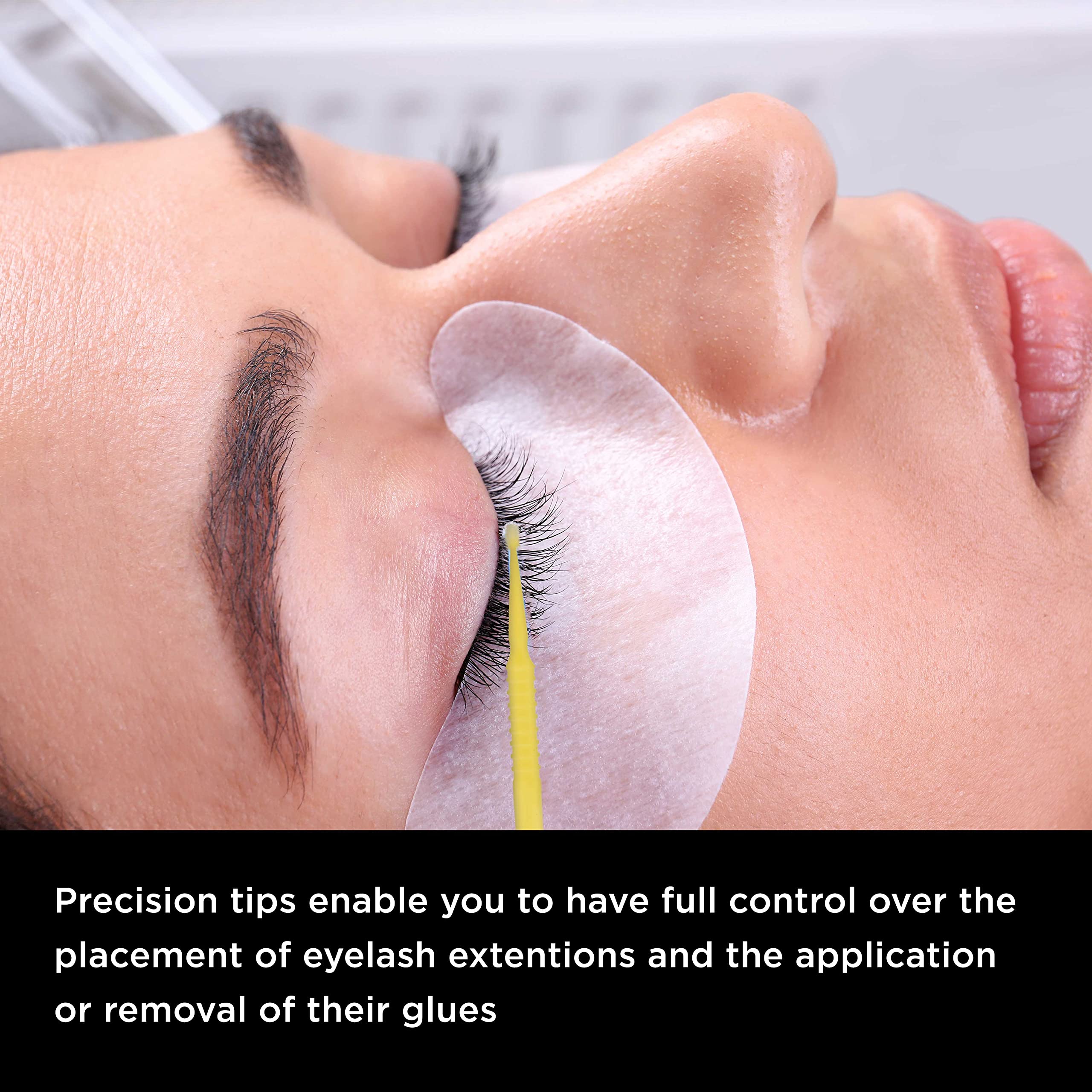 Tcp Global 100 Paint Touch Up Brushes, Disposable Micro Brush Applicators, Yellow With Fine 1.5 Mm Tips - Auto Body Shop, Auto C