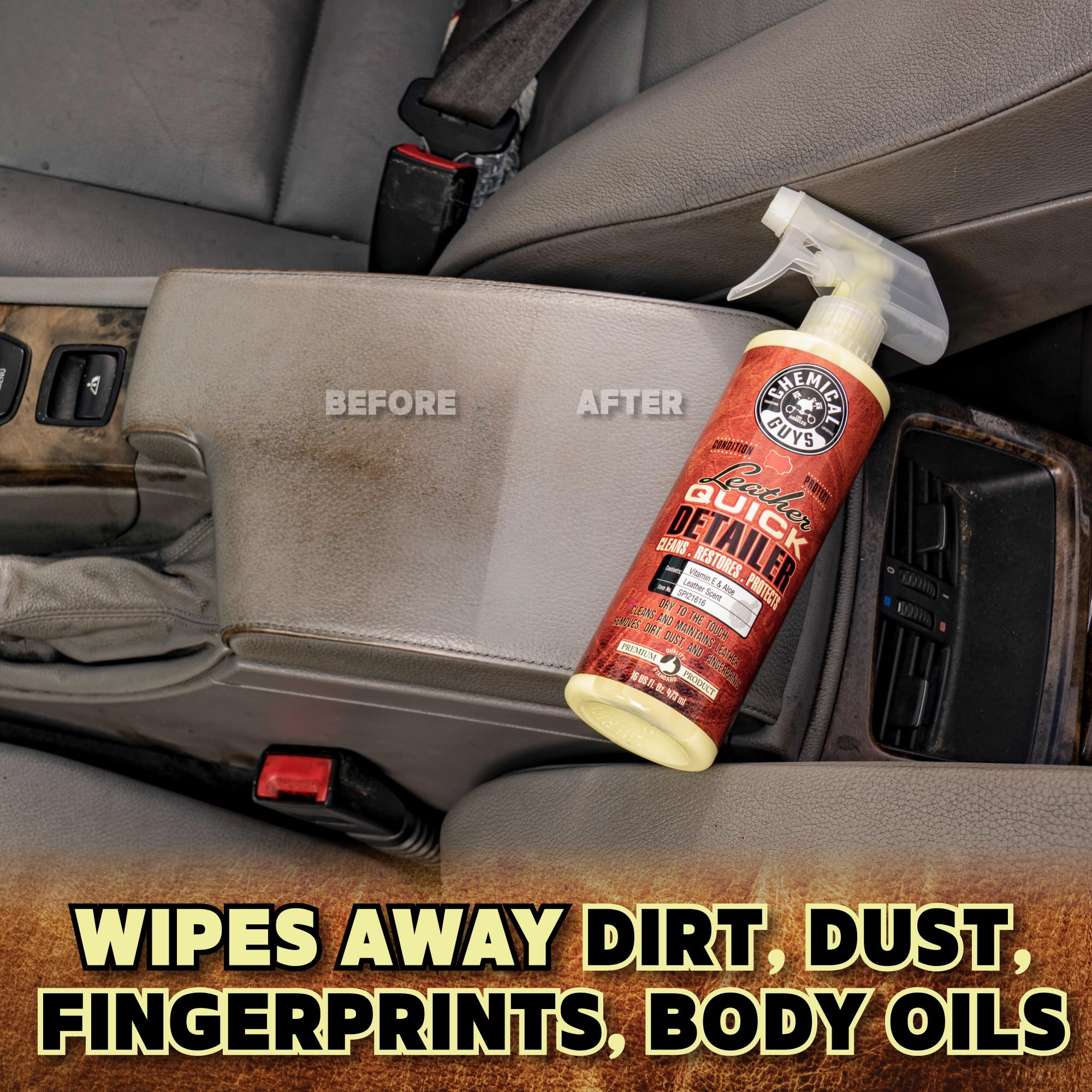 Chemical Guys Leather Quick Detailer For Car Interiors, Furniture, Apparel, Shoes, Sneakers, Boots, And More (Works On Natural,