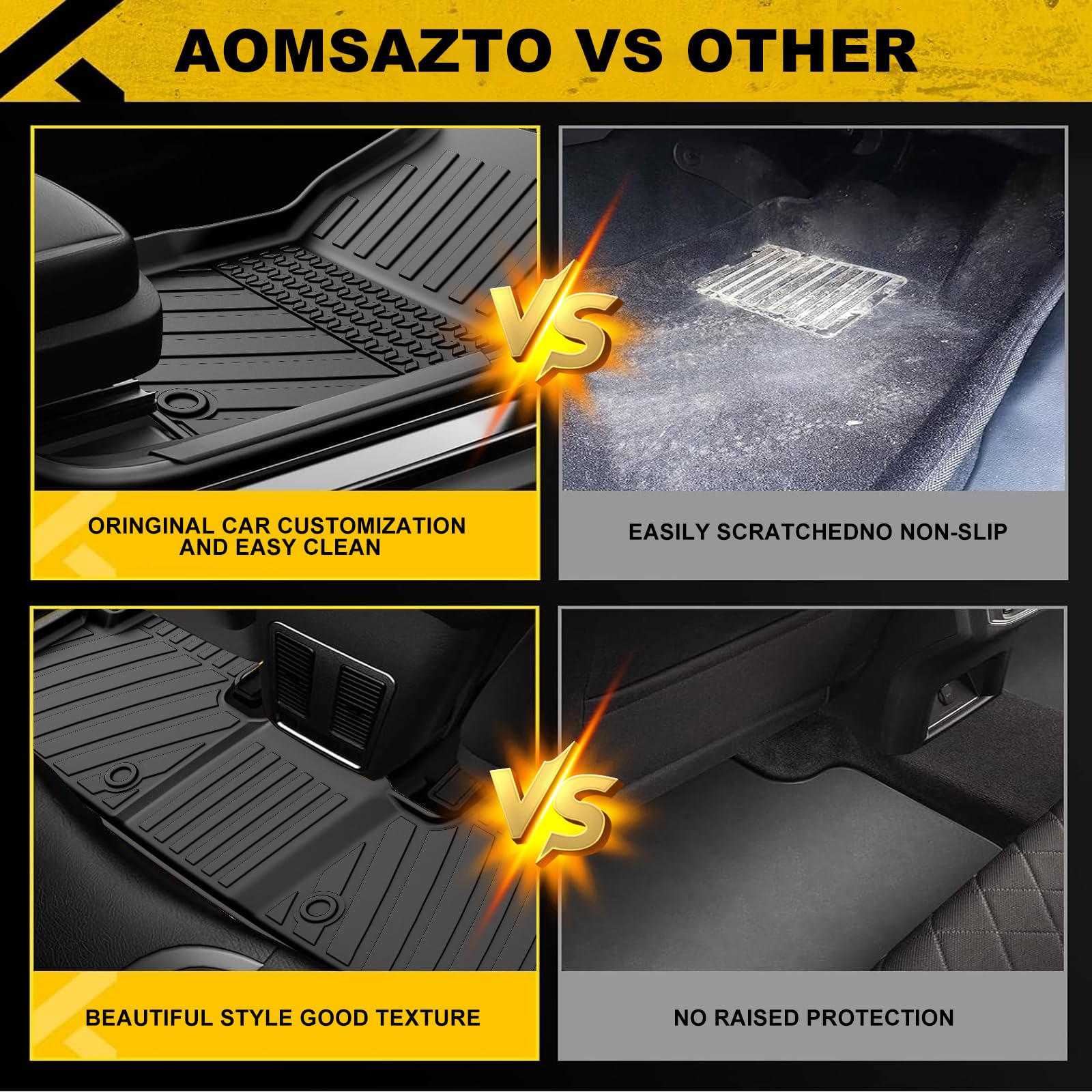 Aomsazto Floor Mats And Cargo Mat For 2019-2025 Acura Rdx 2019-2025 Tpe All Weather Custom Fit Floor Liner For Acura Rdx 1St And