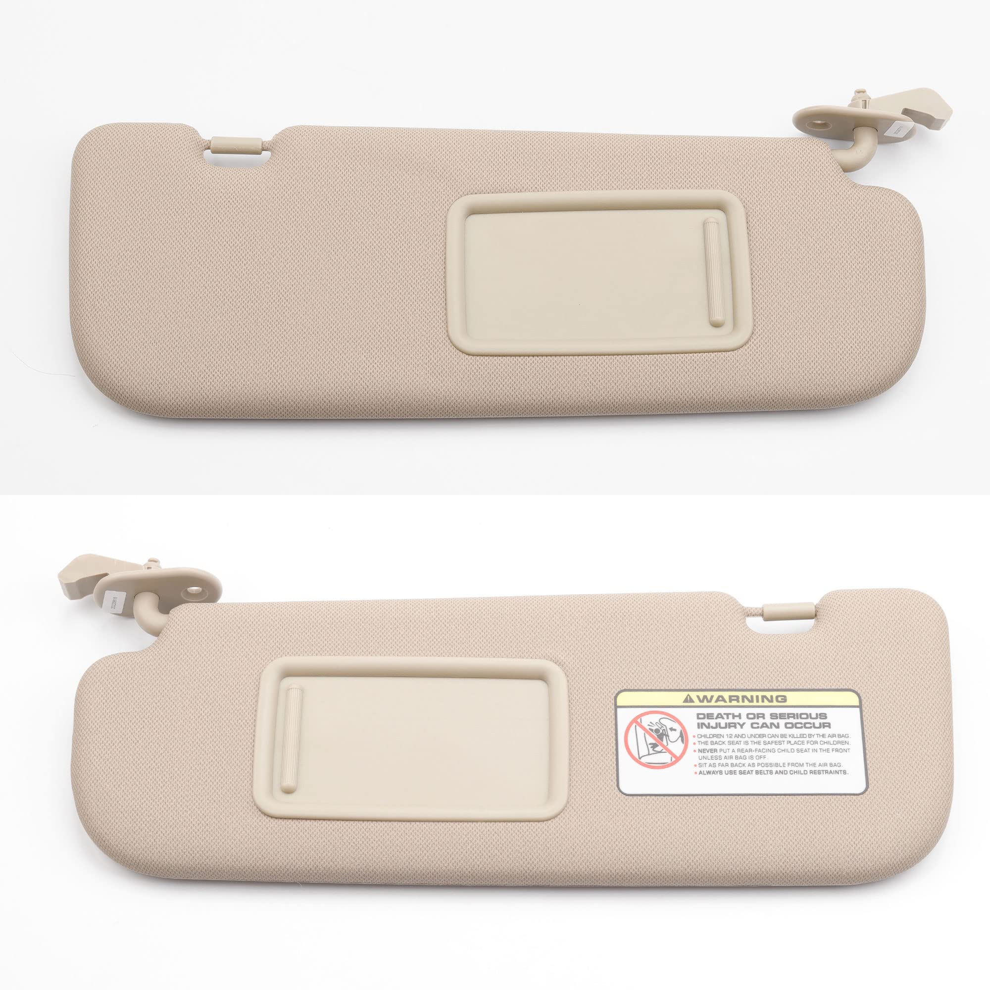 Dasbecan Beige Pair Sun Visor Compatible With Hyundai Elantra 2011 2012 2013 2014 2015 Replaces# 852103X000Tx