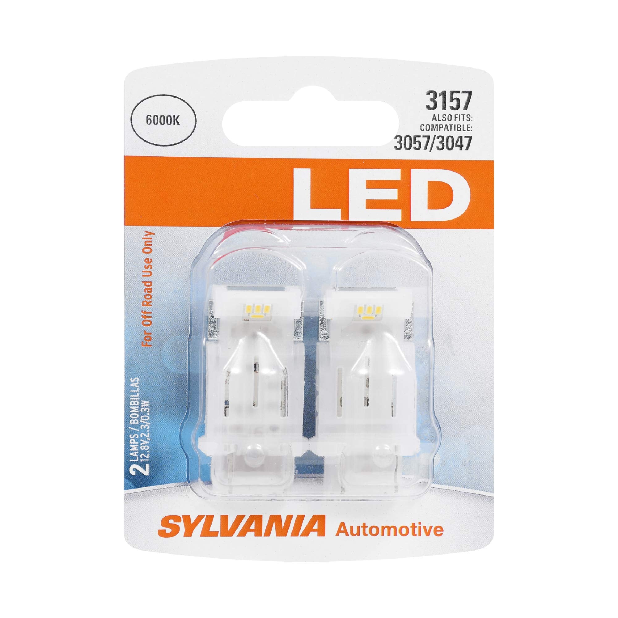 Sylvania 3157 White Led Bulb, (Contains 2 Bulbs)