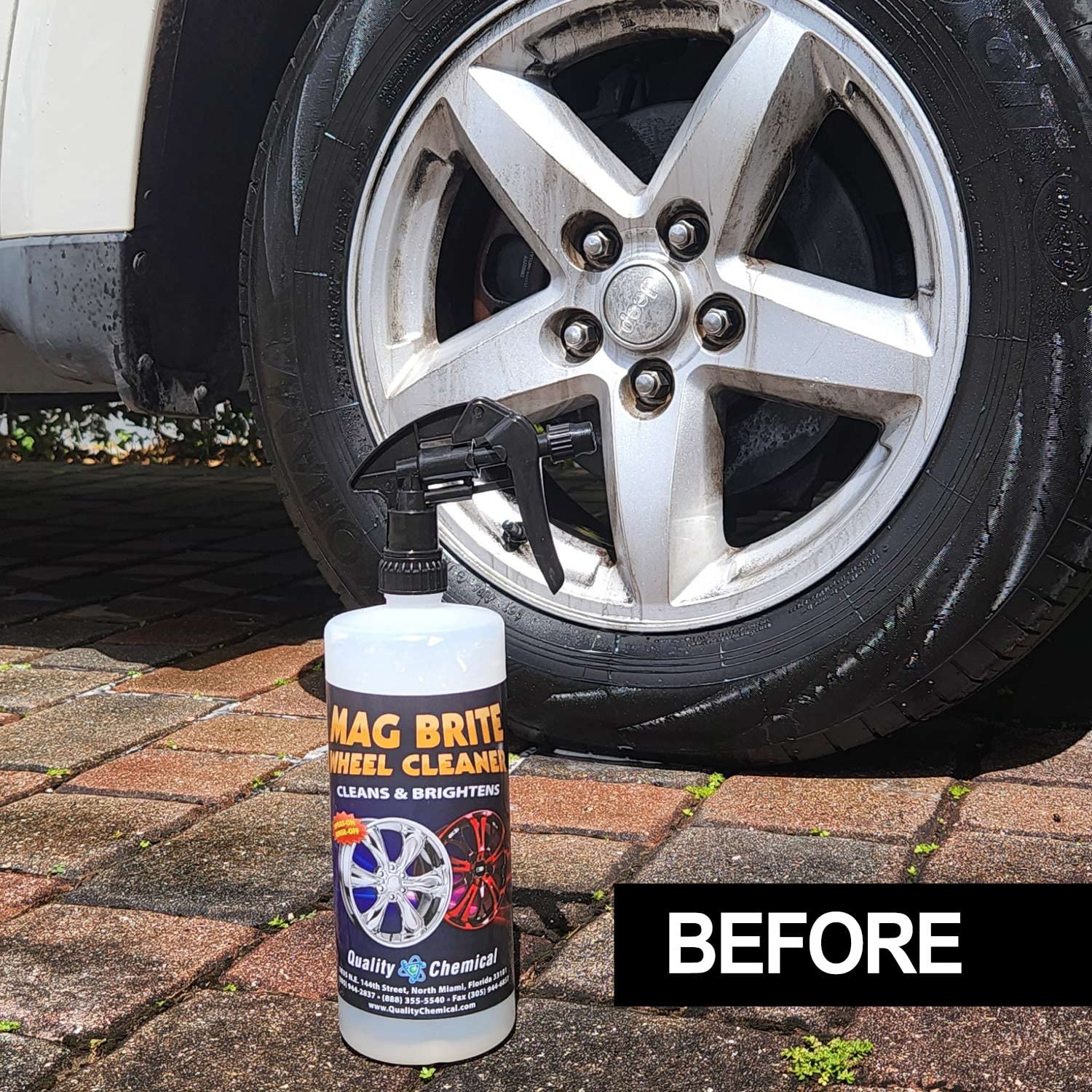 Quality Chemical Mag Brite/Acid Wheel And Rim Cleaner/Wheel And Tire Cleaner - Formulated To Safely Remove Brake Dust And Heavy