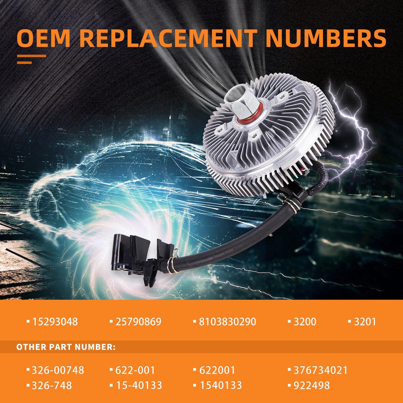 Topaz 25790869 Electronic Radiator Cooling Fan Clutch For 02 03 04 05 06 07 08 09 Chevy Trailblazer Ssr Gmc Envoy Bravada Saab 9