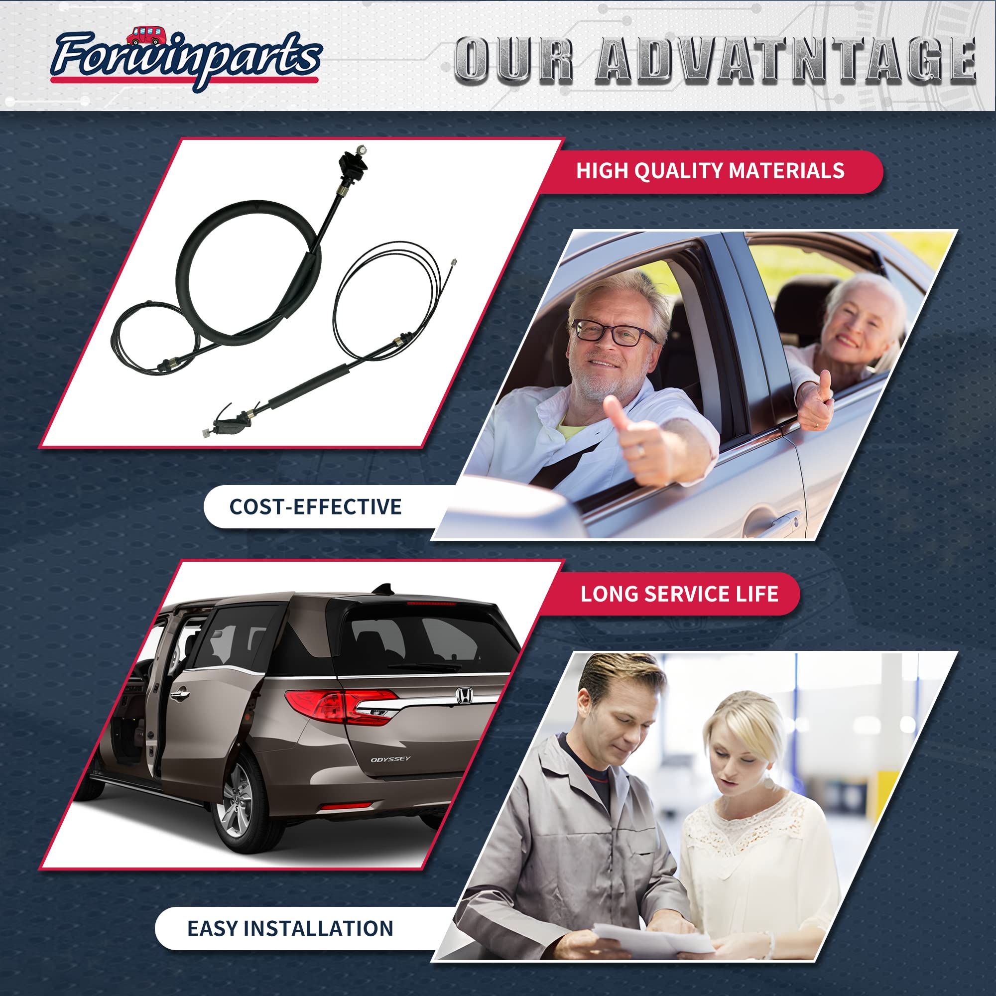 Forwinparts 72546Tk8A01 Power Sliding Door Cable Motor Kit For Honda Odyssey 2011 2012 2013 2014 2015 2016 2017 2018 2019 2020 7