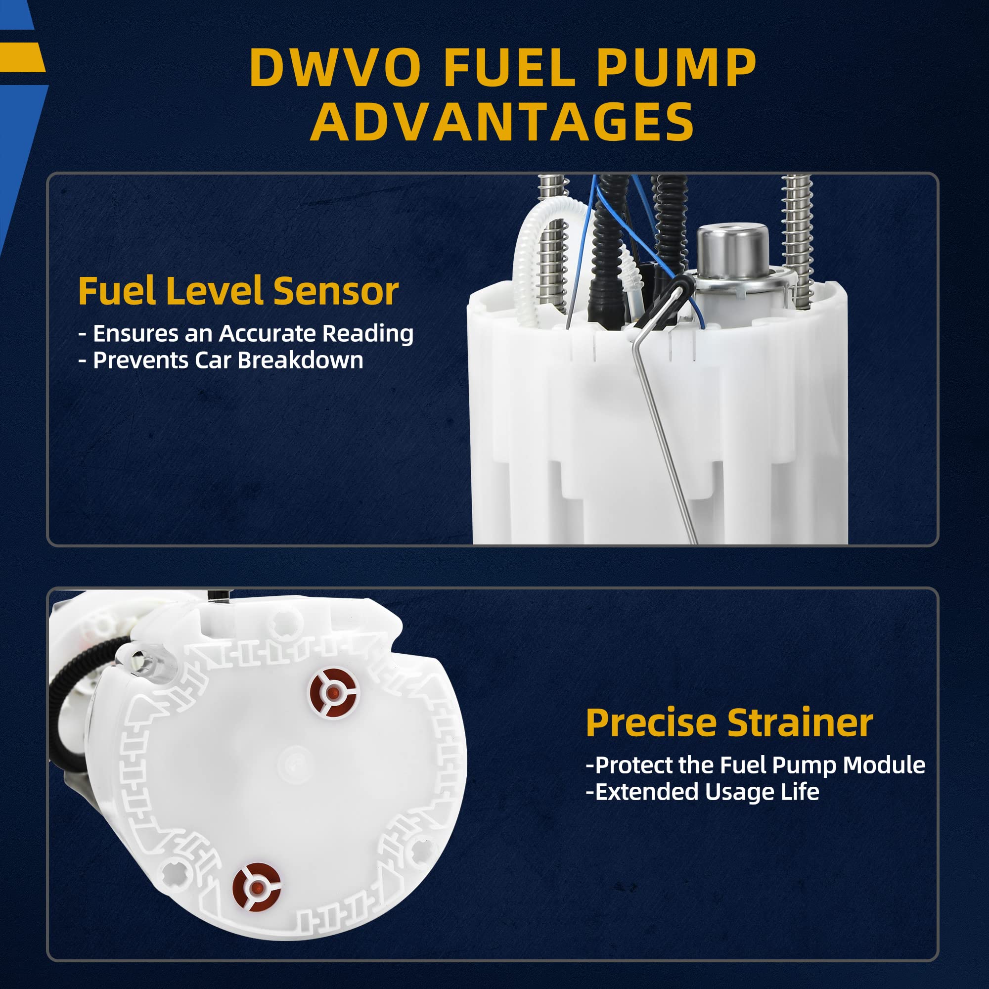 Dwvo Fuel Pump Compatible With 2011 2012 2013 2014 2015 2016 Chevrolet Silverado Gmc Sierra 2500 Hd 3500 Hd V8 6.0L