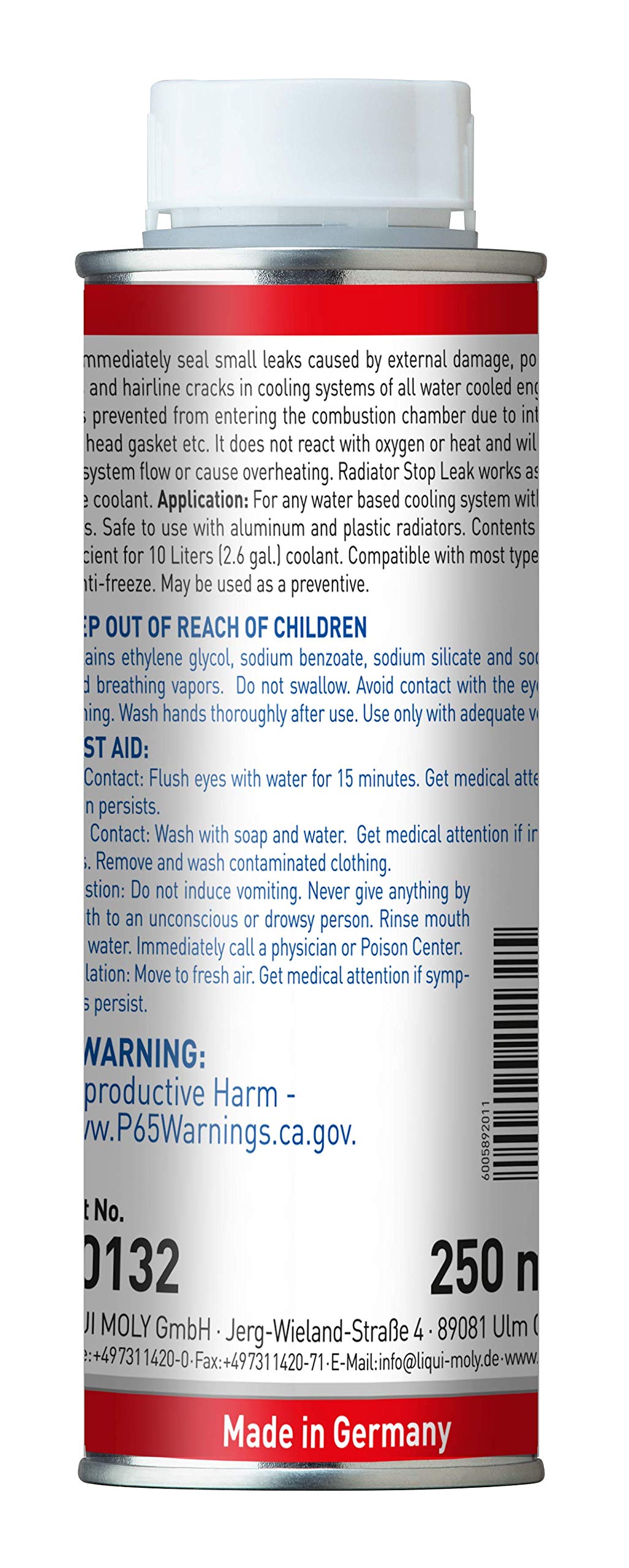 Liqui Moly Radiator Stop Leak | 250 Ml | Cooler Additive | Sku: 20132