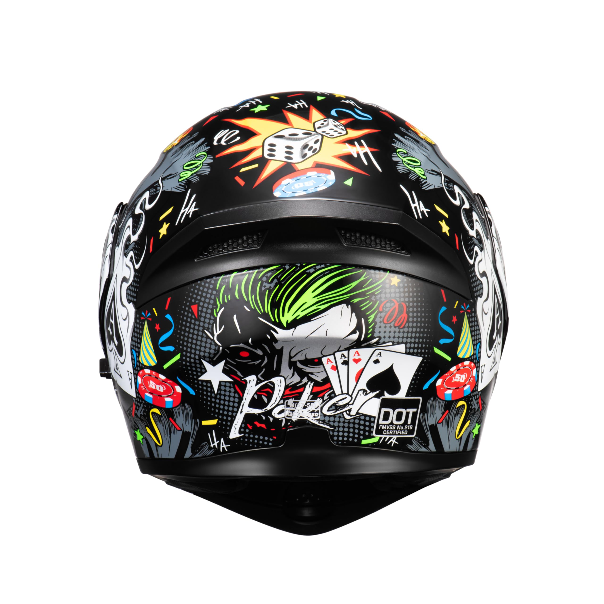 Kypara Motorcycle Dual Visor Flip Up Modular Full Face Helmet With Dot Certification Of Impressionism (Lucifer, Xl)