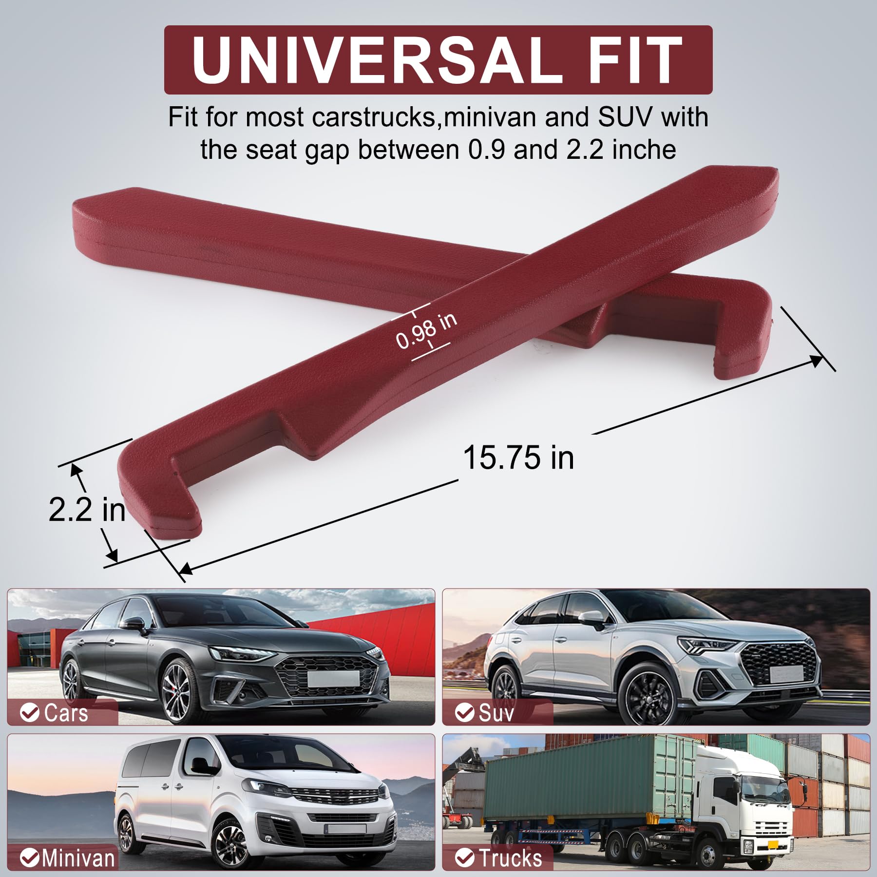 UREHEPO 2pcs Elastic Car Seat Gap Filler Organizer, Universal Interior Car Accessories to Stop Things from Dropping and Add Styl