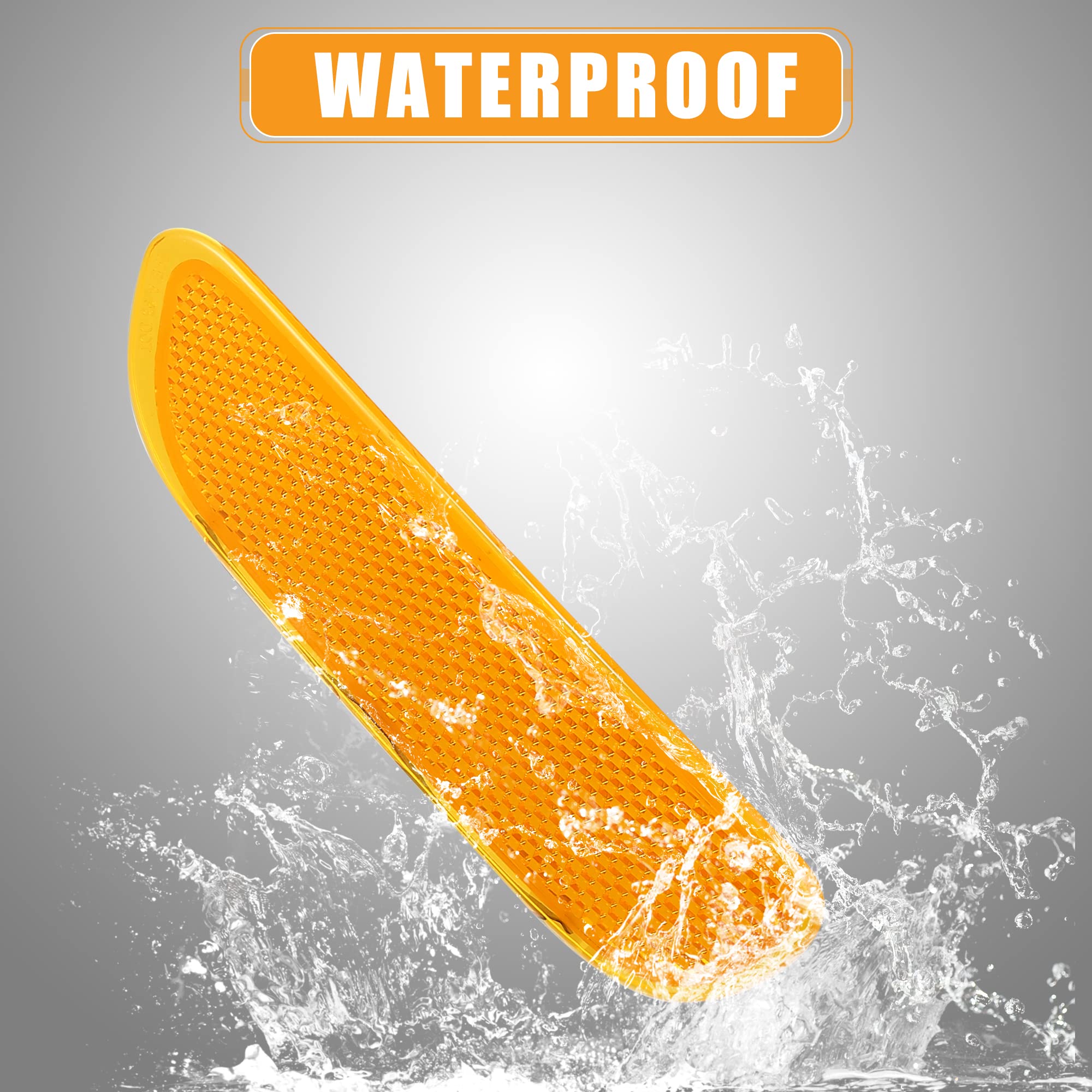 X AUTOHAUX Pair Front Bumper Reflector Side Marker for BMW 325Ci 330Ci 2001-2003 323Ci 2000 63148383011 63148383012 Replace Ambe